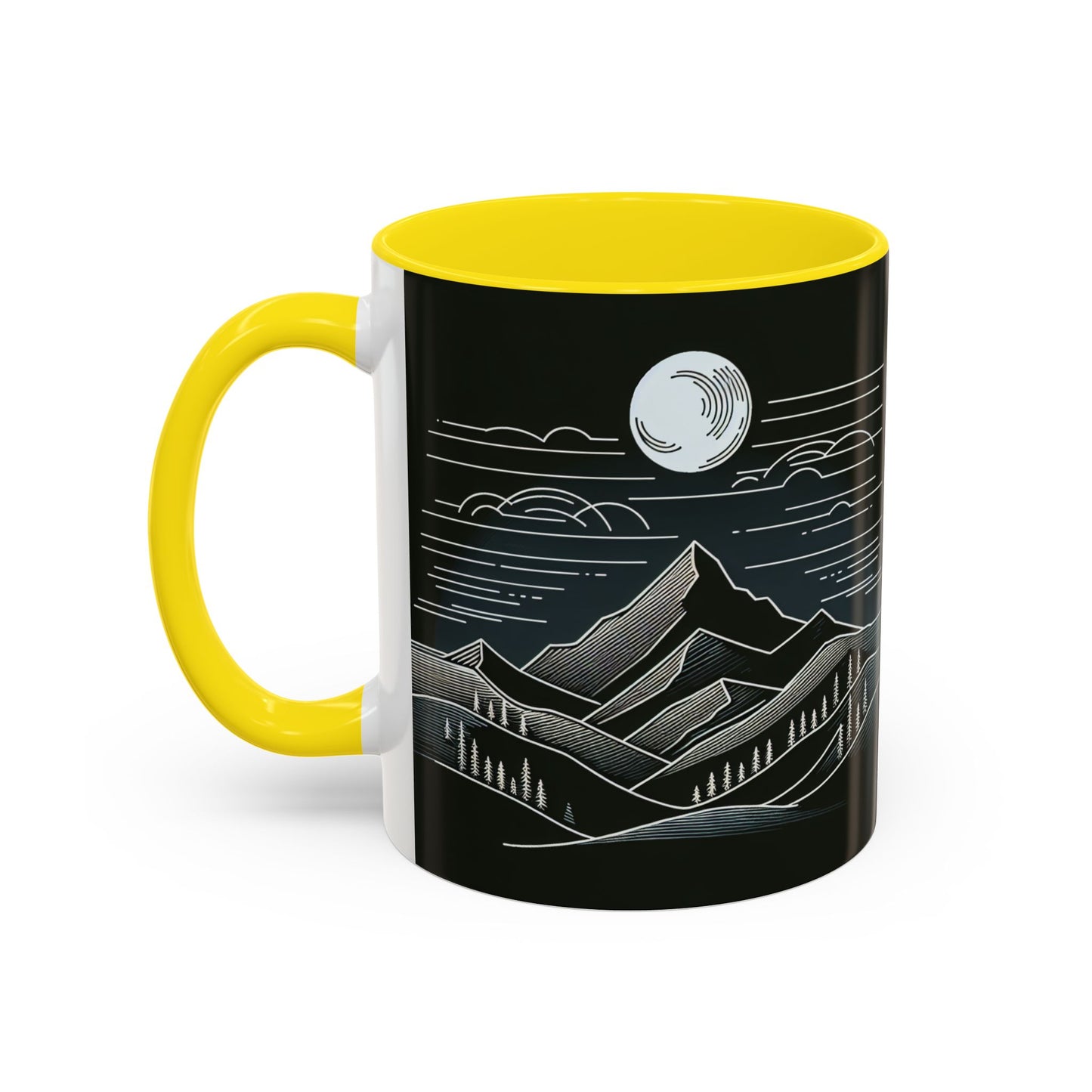 Mountain Landscape Accent Coffee Mug - Nature Inspired 11 & 15oz