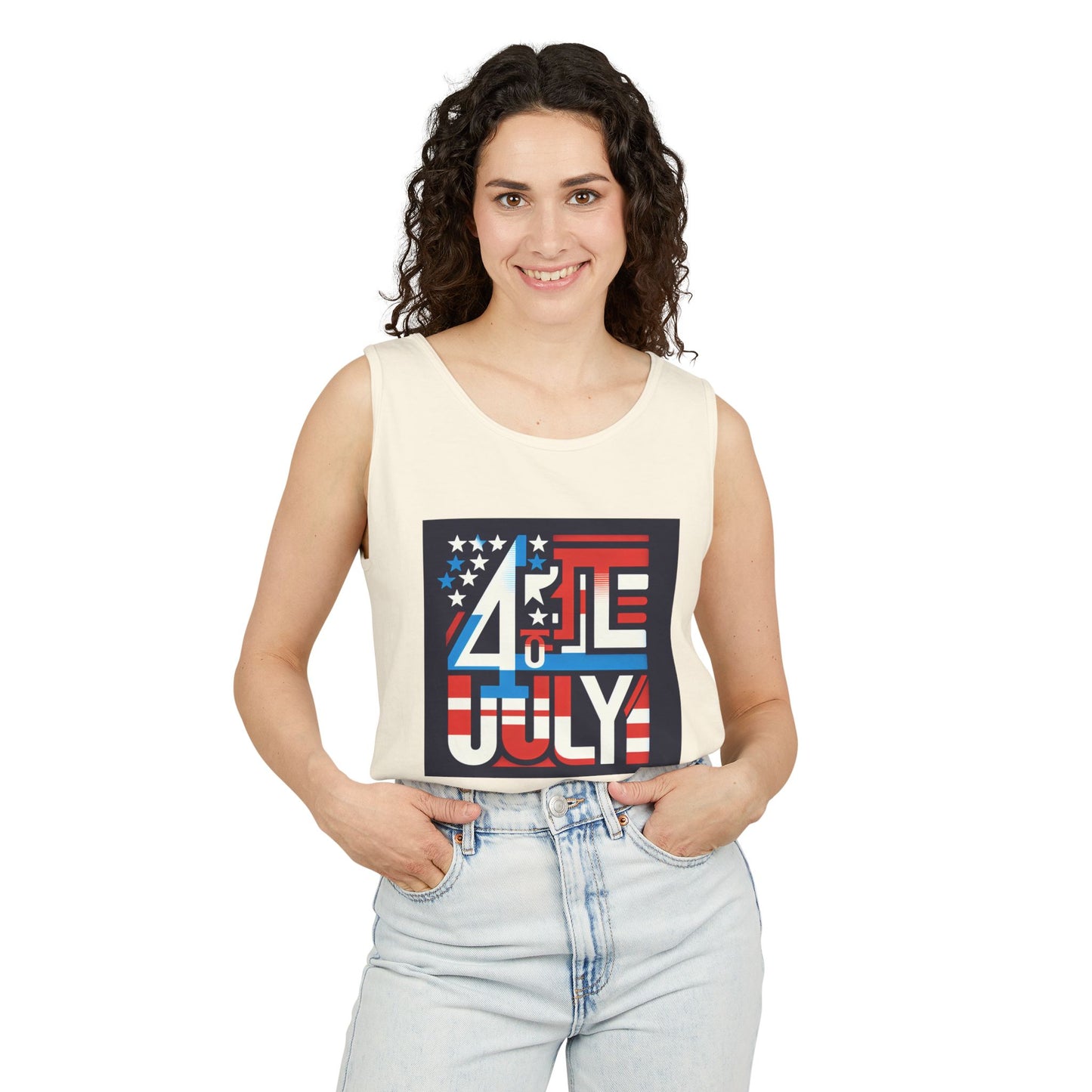 Patriotic Fourth of July Tank Top, American Flag Tee, Summer Celebration Apparel, Unisex Graphic Shirt, USA Independence Day Outfit