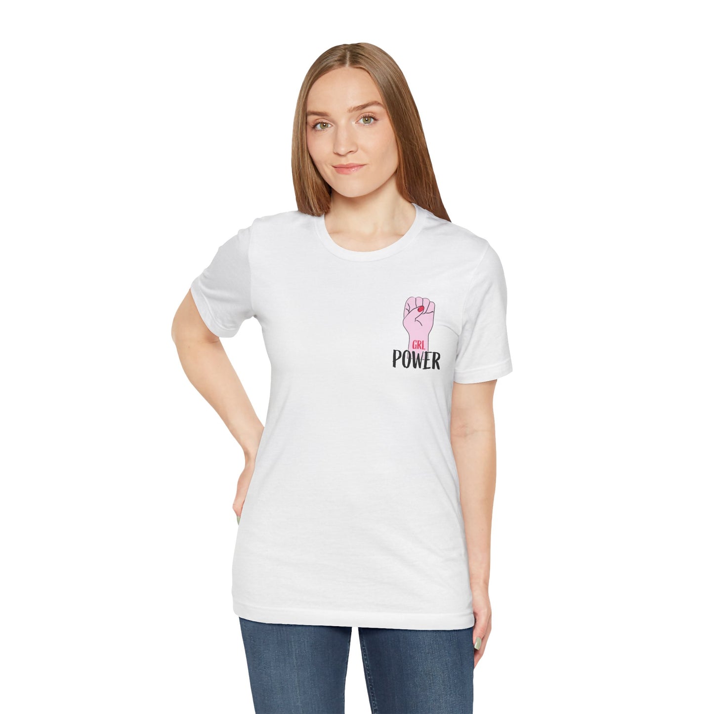 GRL POWER Unisex Jersey Short Sleeve Tee - Empowerment T-Shirt for Women