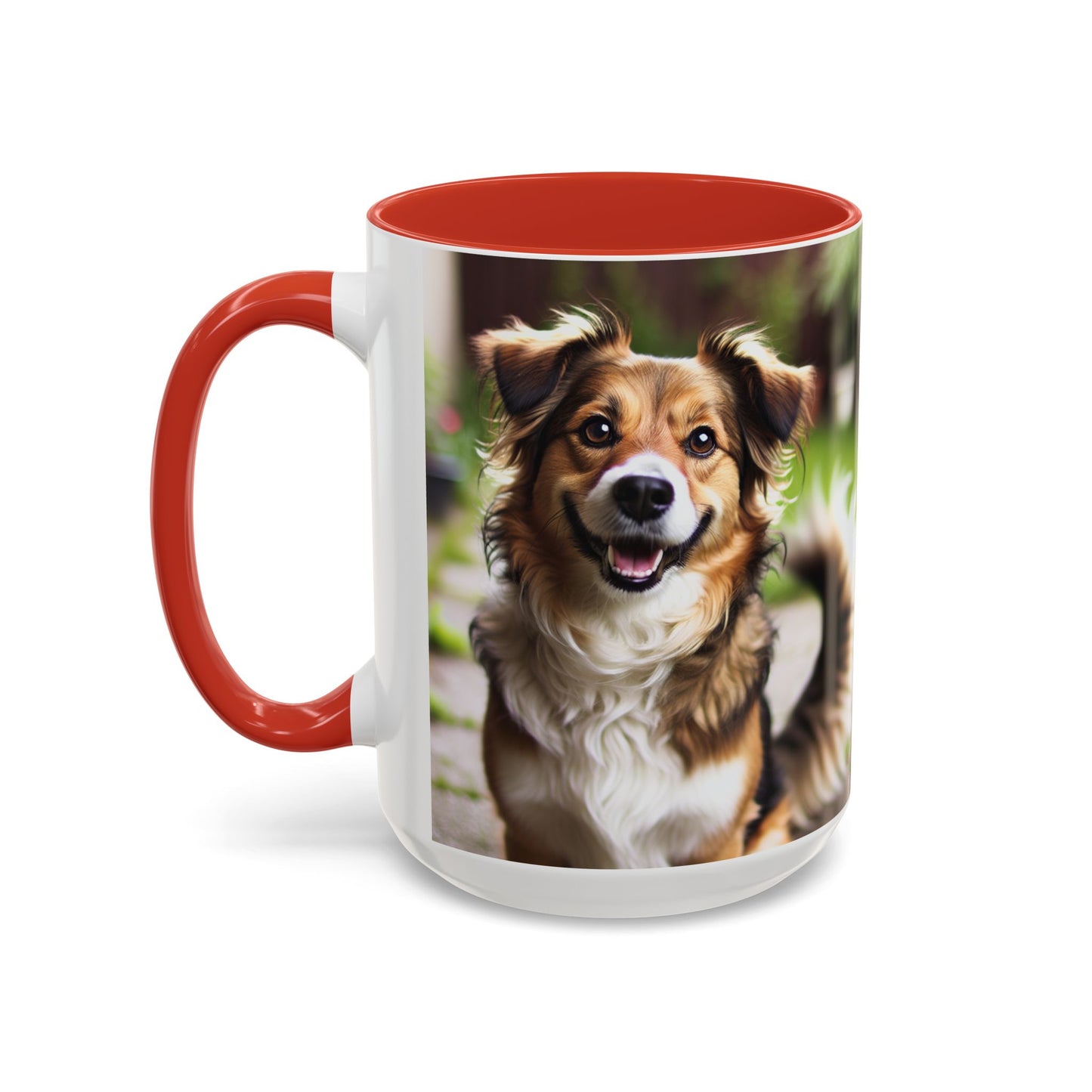 Happy Dog Graphic Accent Coffee Mug | Perfect for Pet Lovers