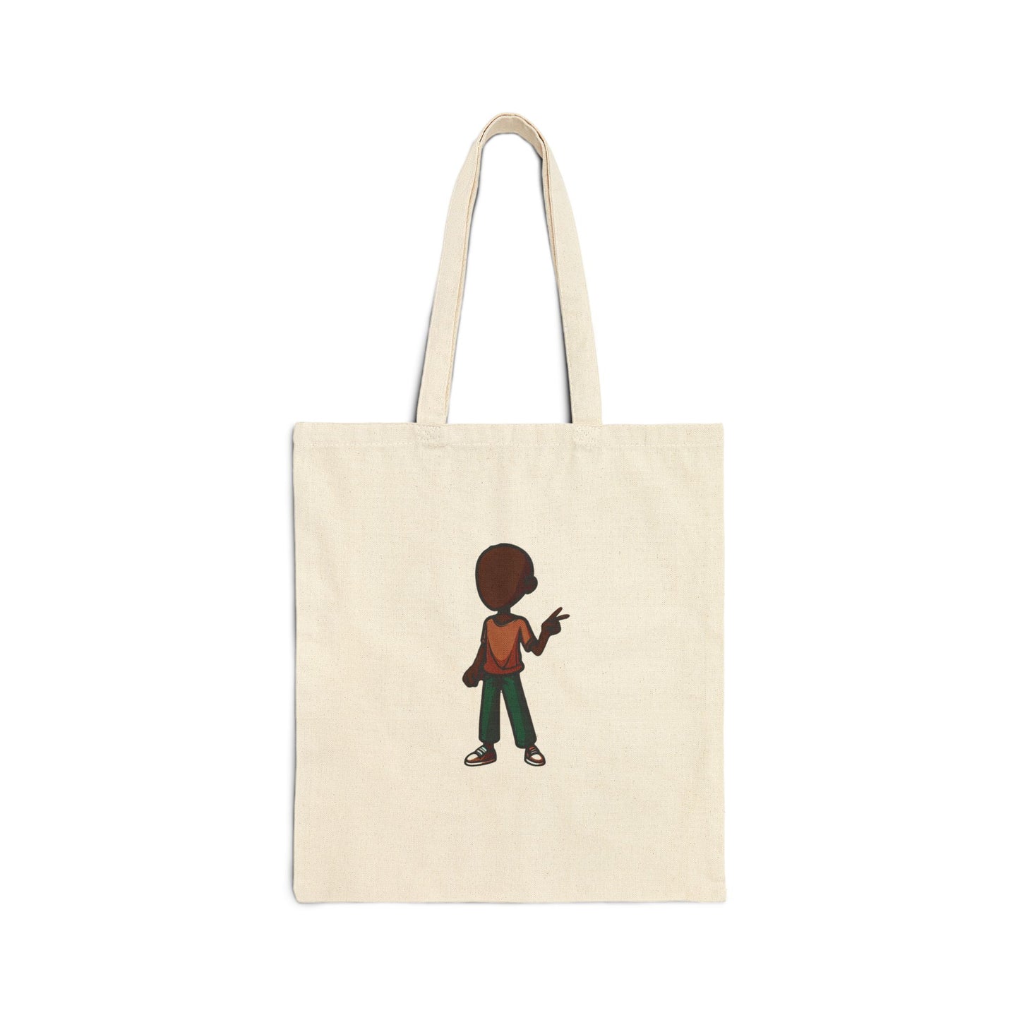 Canvas Tote Bag — Minimal Cartoon Kid Illustration Eco Shopper
