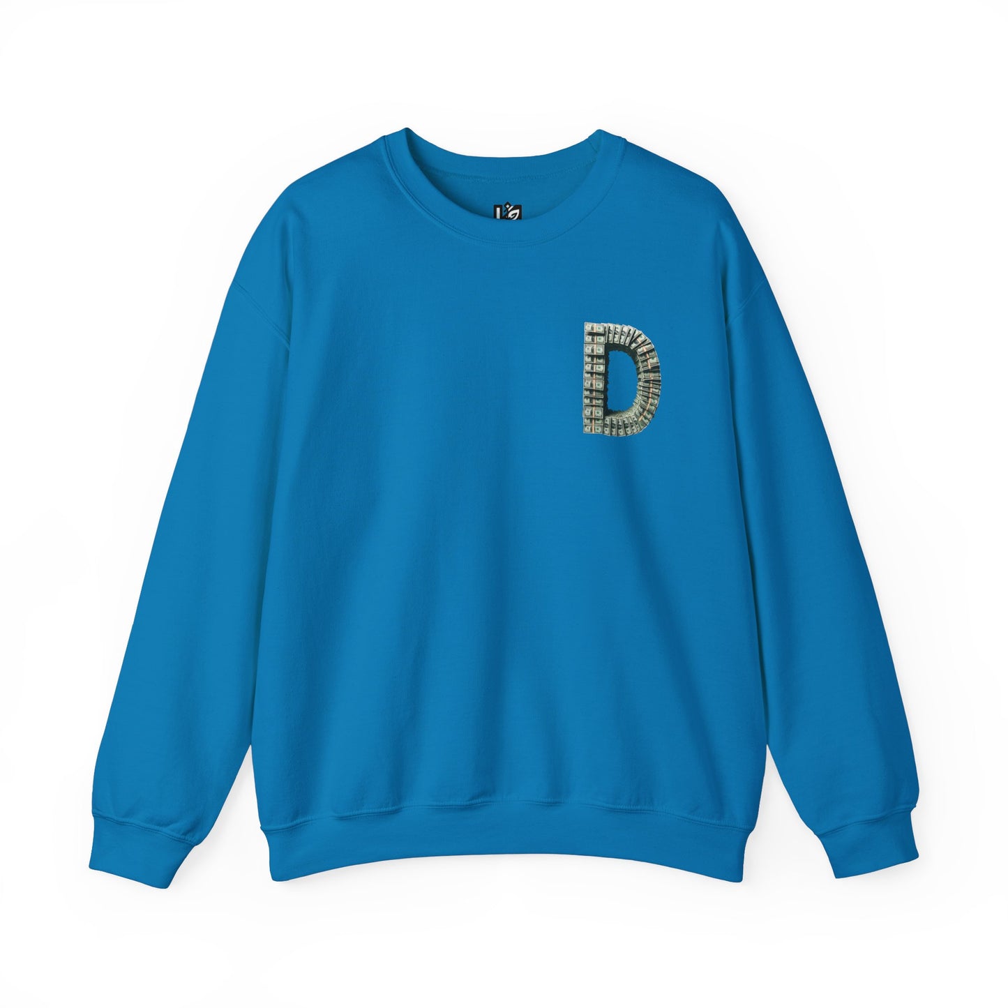 Unisex Crewneck Sweatshirt with 'D' and Dollar Sign Design | Stylish & Cozy Apparel for Casual Days