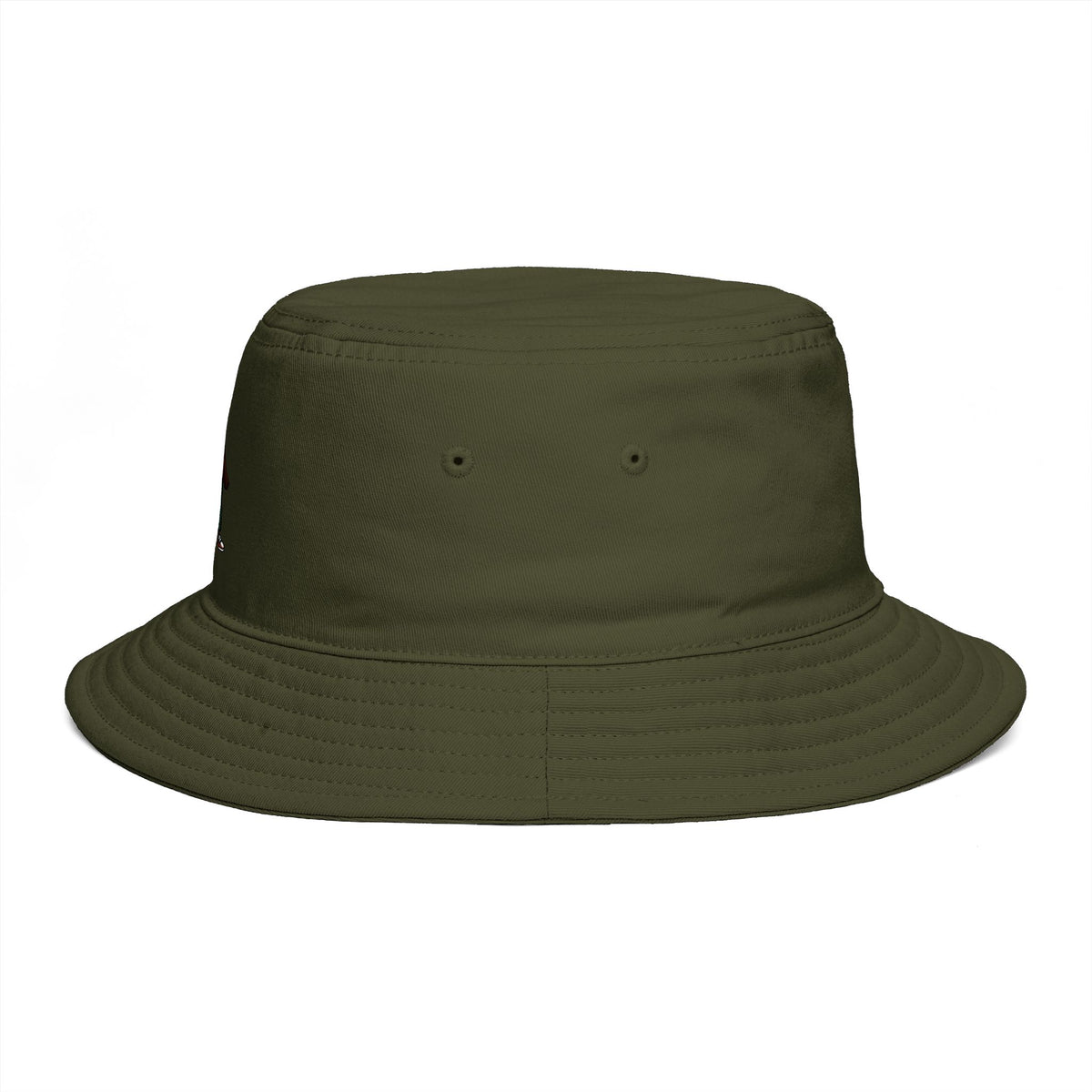 Brown Streetwear Bucket Hat with Small Kid Cartoon Graphic