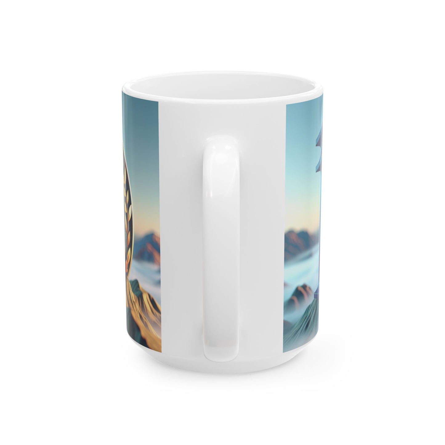Inspirational Ceramic Mug - Motivational Mountain Design for Coffee Lovers, Ideal Gift for Nature Enthusiasts