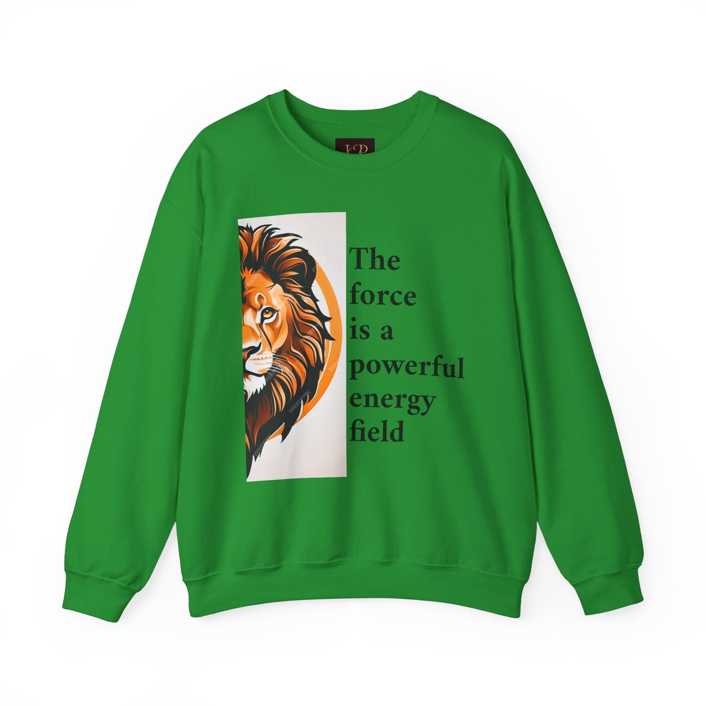 Motivational Lion Crewneck Sweatshirt | The Force Is A Powerful Energy Field