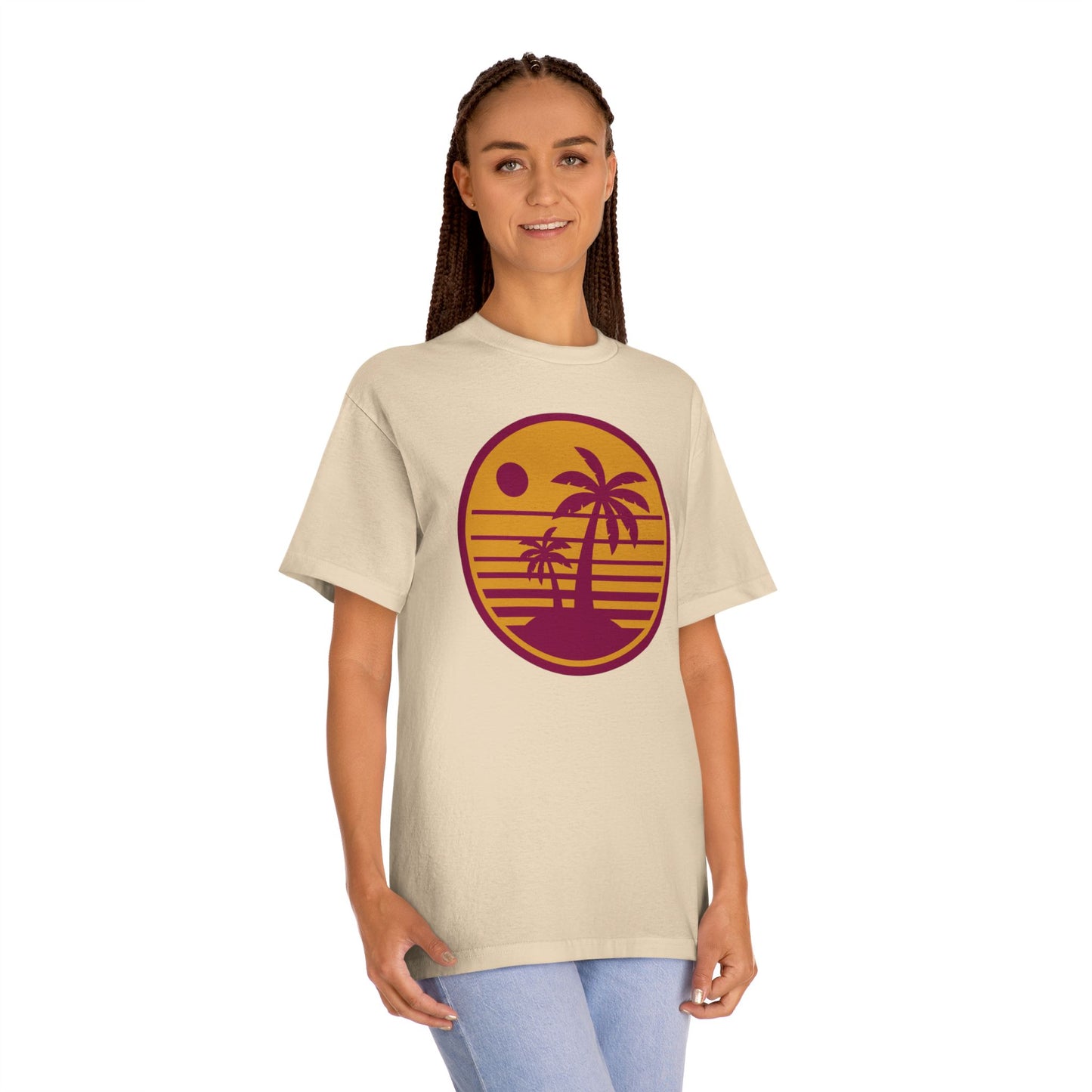 Retro Sunset Palm Tree Unisex Classic Tee