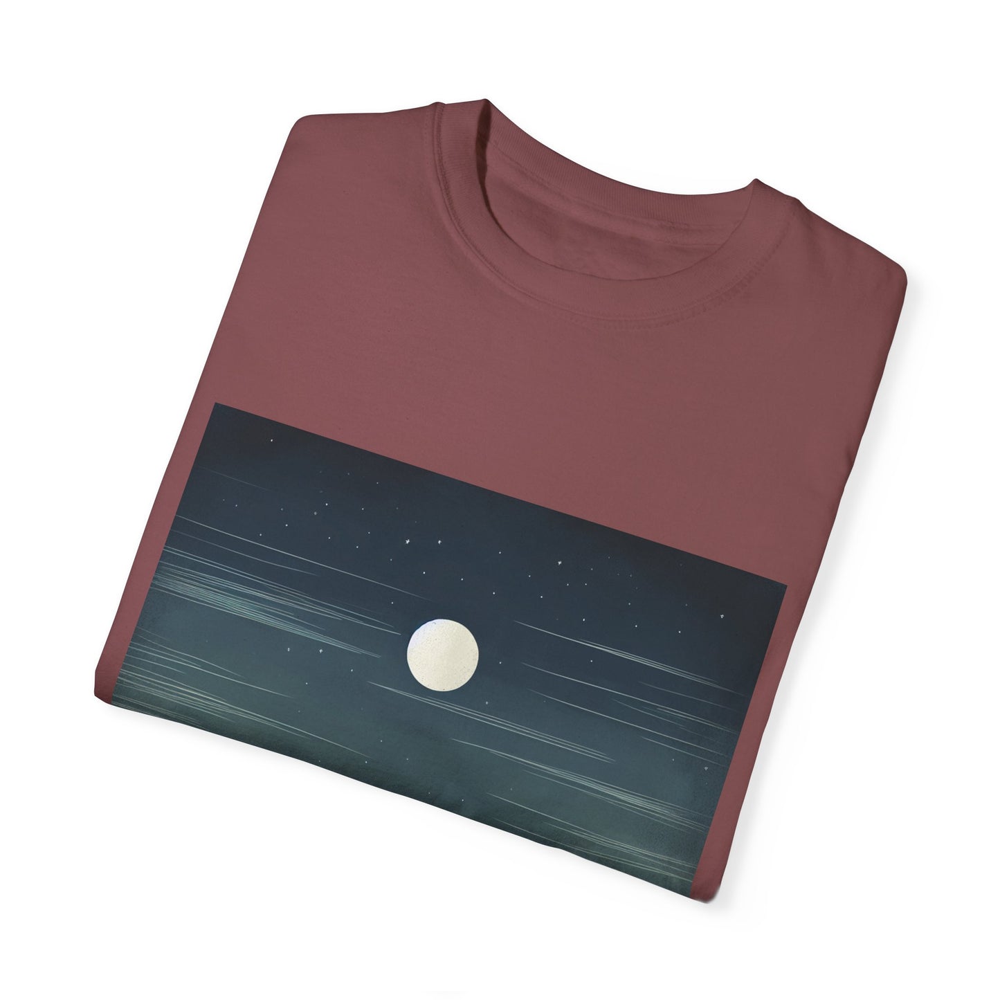 Moonlit Mountains Unisex Garment-Dyed T-shirt | Nature-Inspired Style for Adventurers