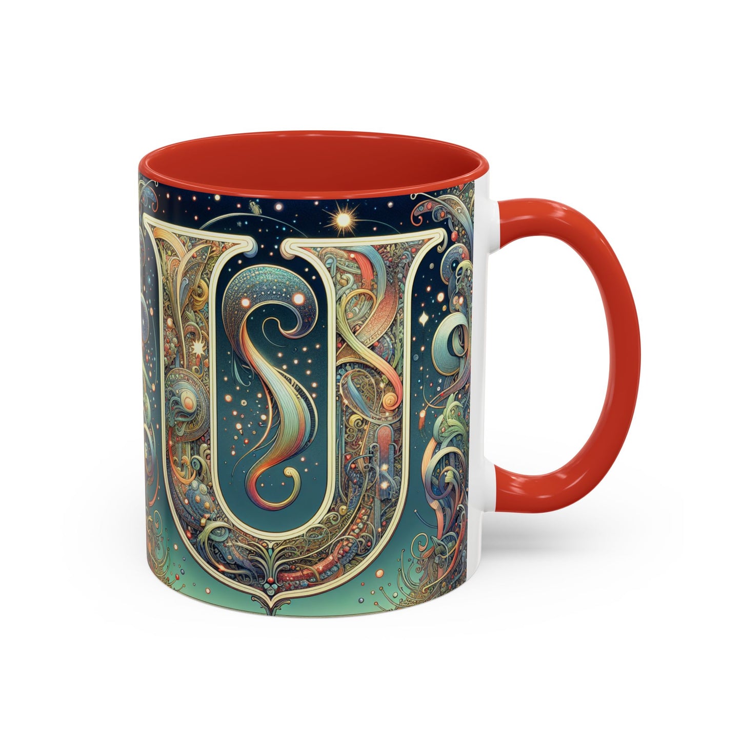 Cosmic Art Accent Coffee Mug - Unique Colorful Design for Coffee Lovers