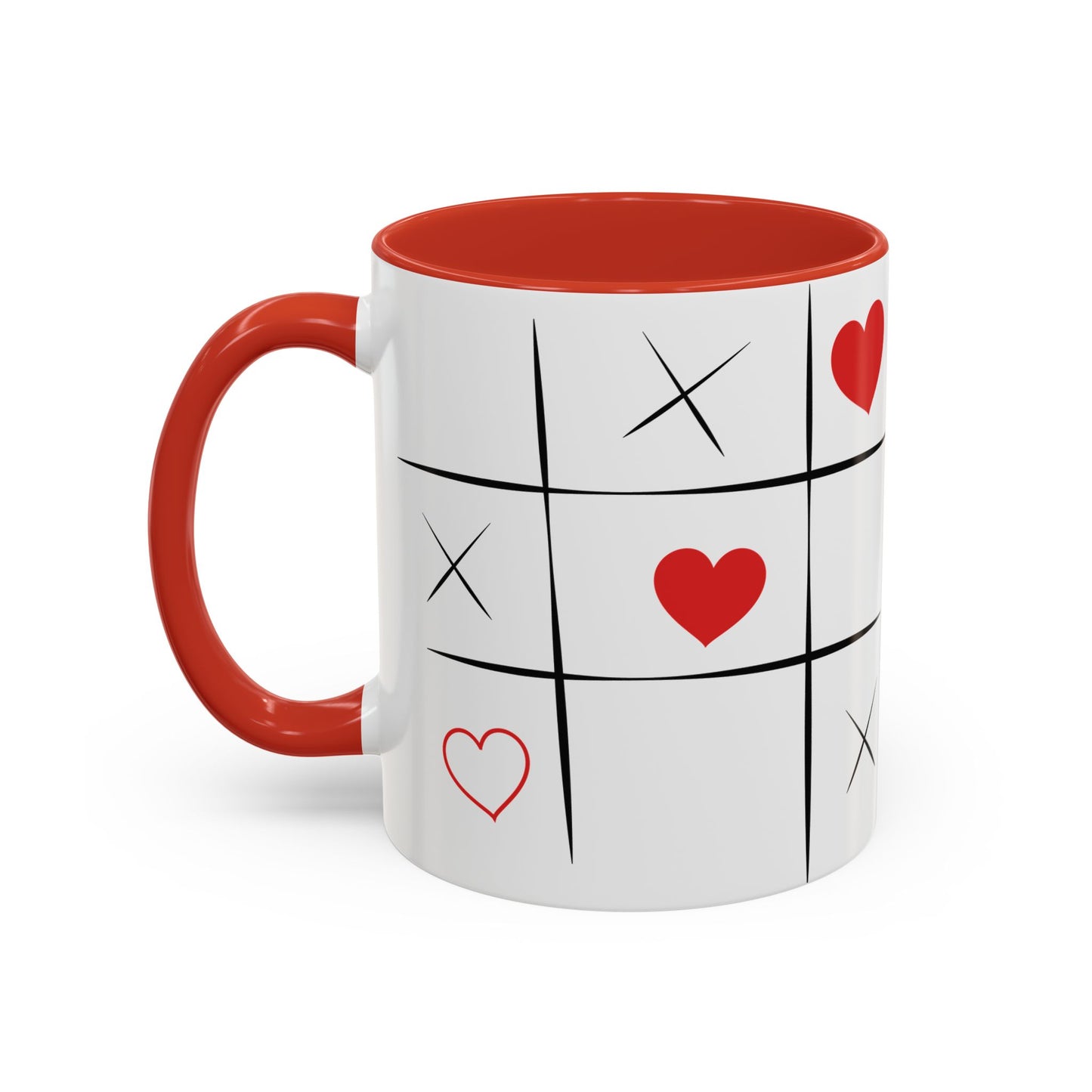 Love Tic Tac Toe Coffee Mug - Perfect for Valentine's Day and Romantic Moments