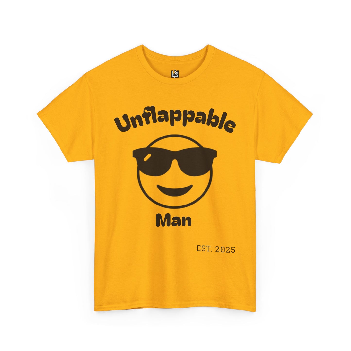 Unisex Heavy Cotton Tee - Unflappable Man Graphic Tee for Chill Vibes