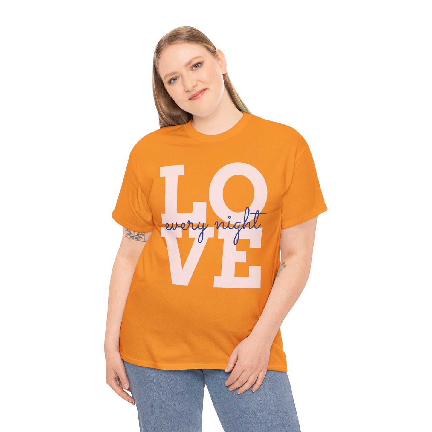 Love Every Night Unisex Heavy Cotton Tee