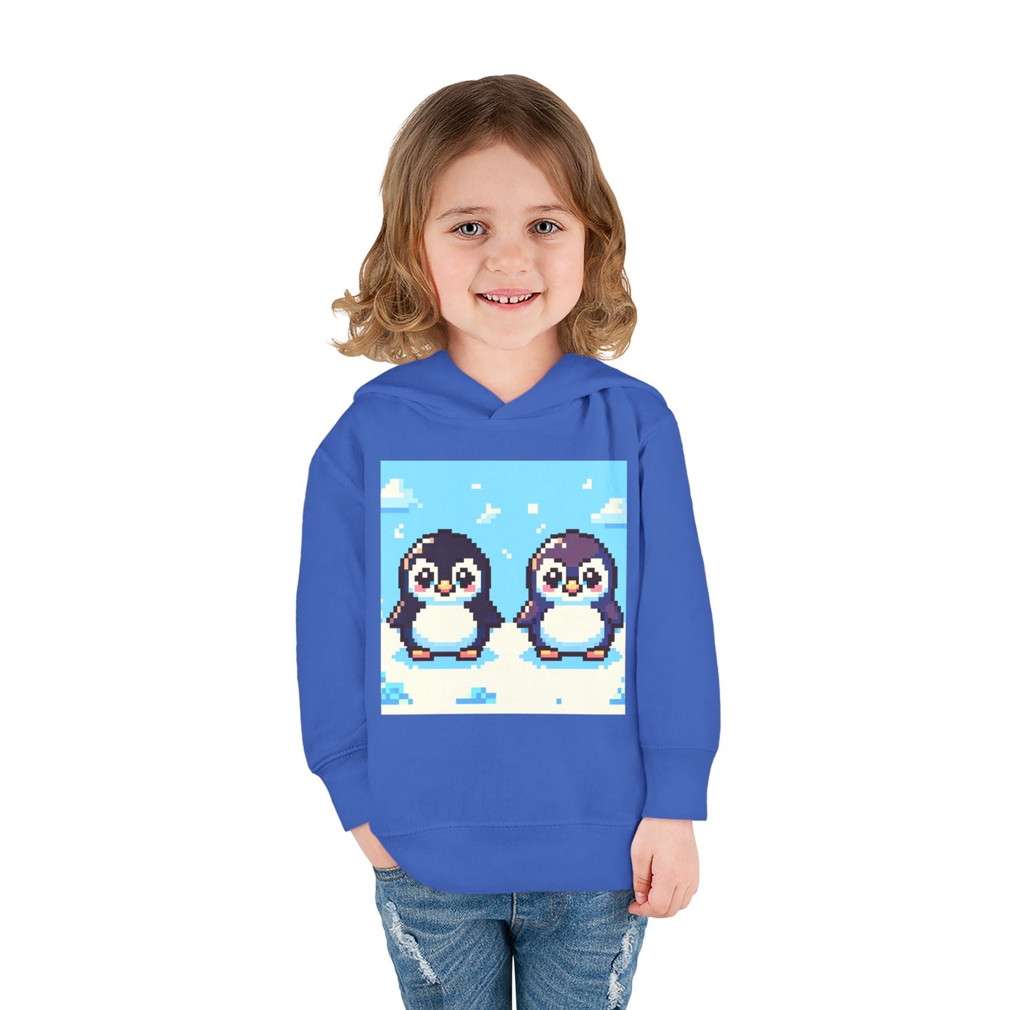 Cute Penguin Toddler Pullover Fleece Hoodie - Perfect for Winter Playtime