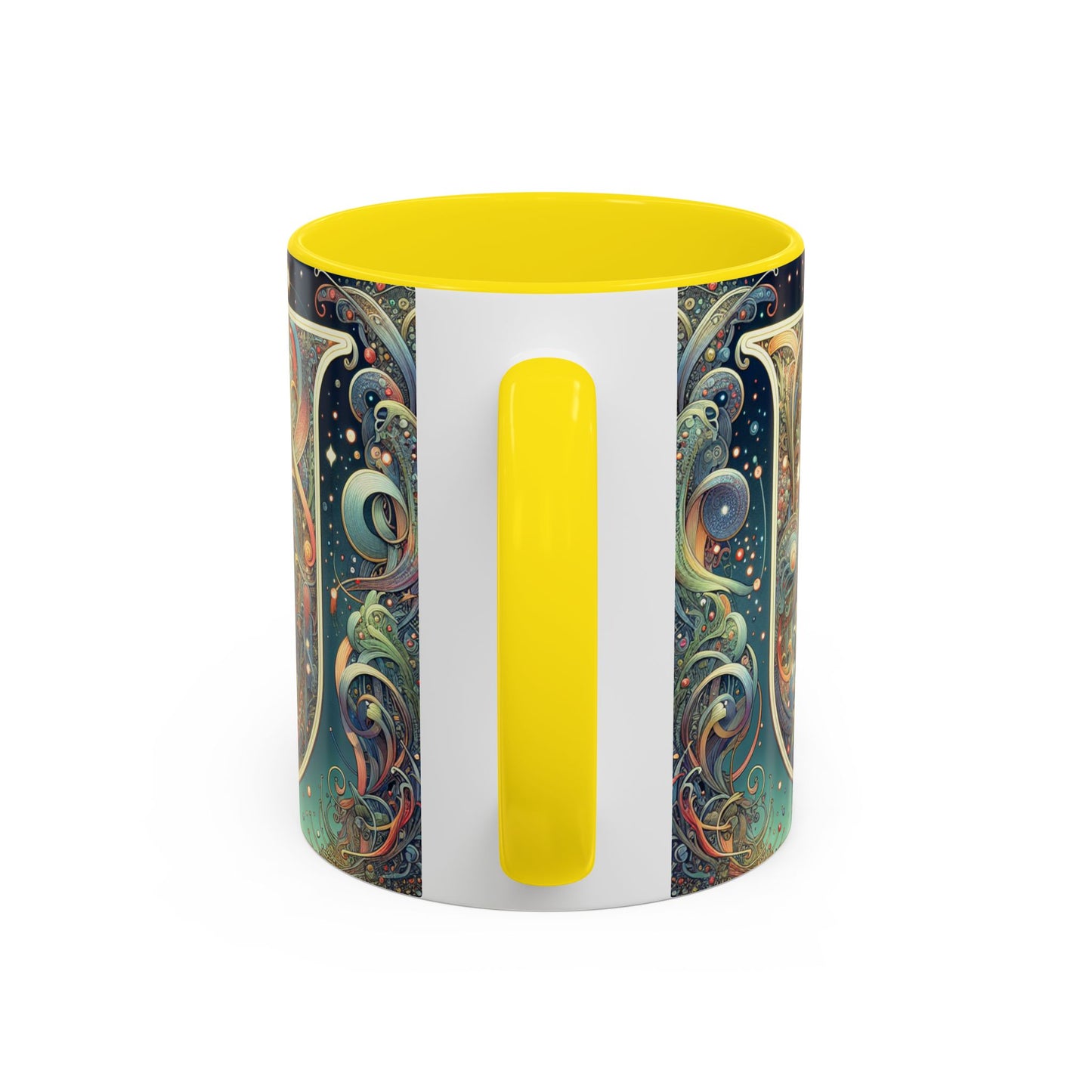 Cosmic Art Accent Coffee Mug - Unique Colorful Design for Coffee Lovers