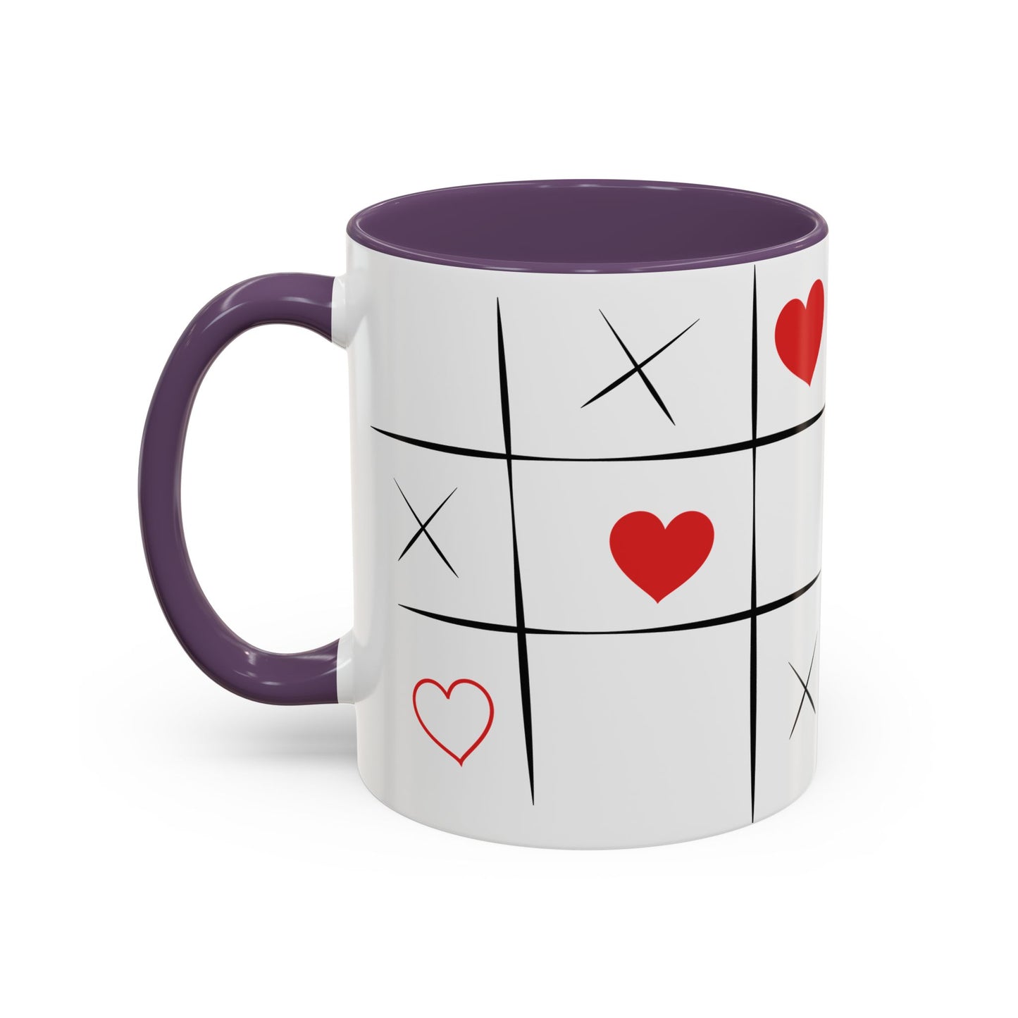 Love Tic Tac Toe Coffee Mug - Perfect for Valentine's Day and Romantic Moments