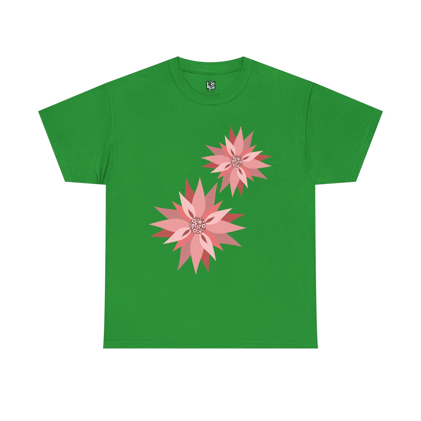 Floral Design Unisex Heavy Cotton Tee - Casual Comfort for Spring Celebrations