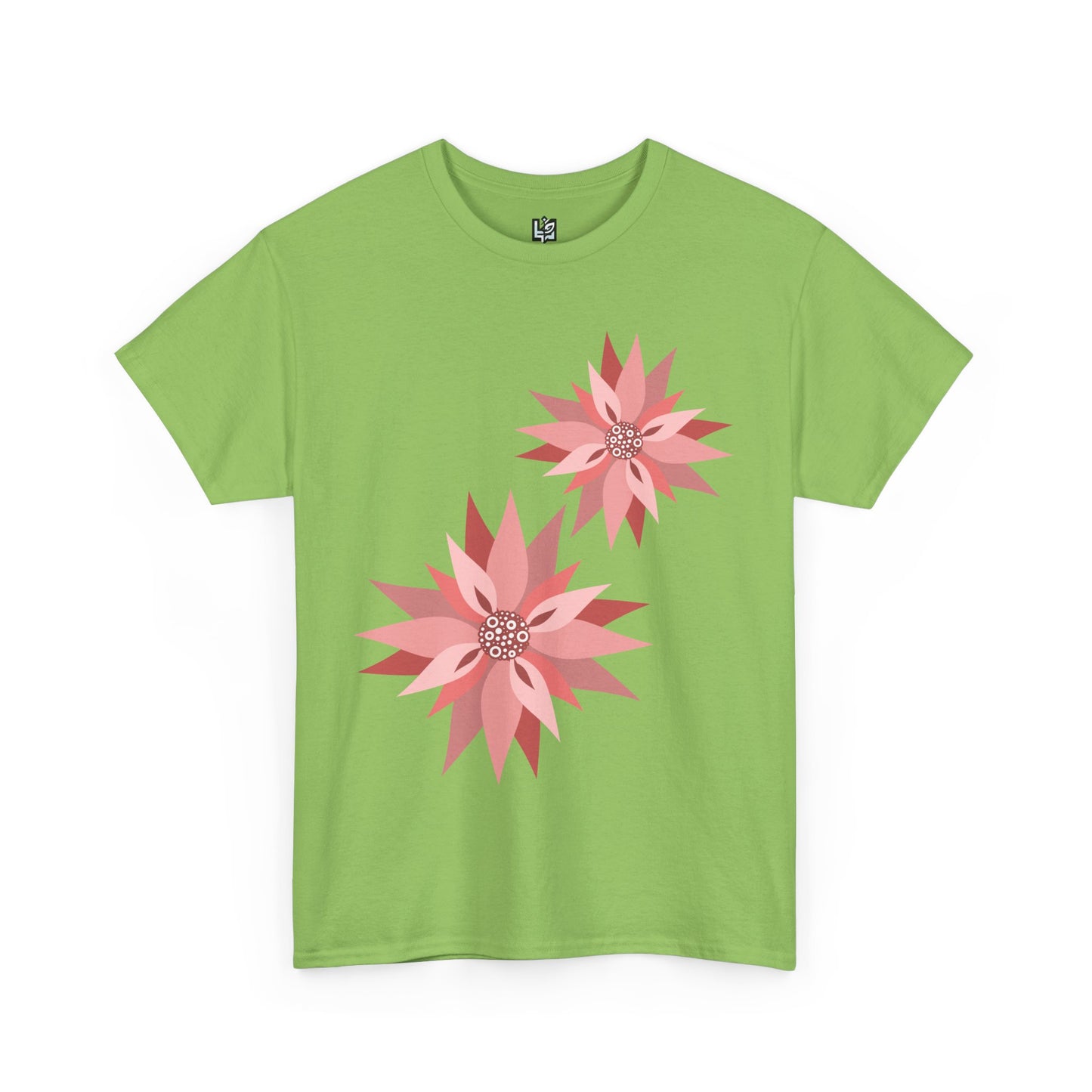 Floral Design Unisex Heavy Cotton Tee - Casual Comfort for Spring Celebrations