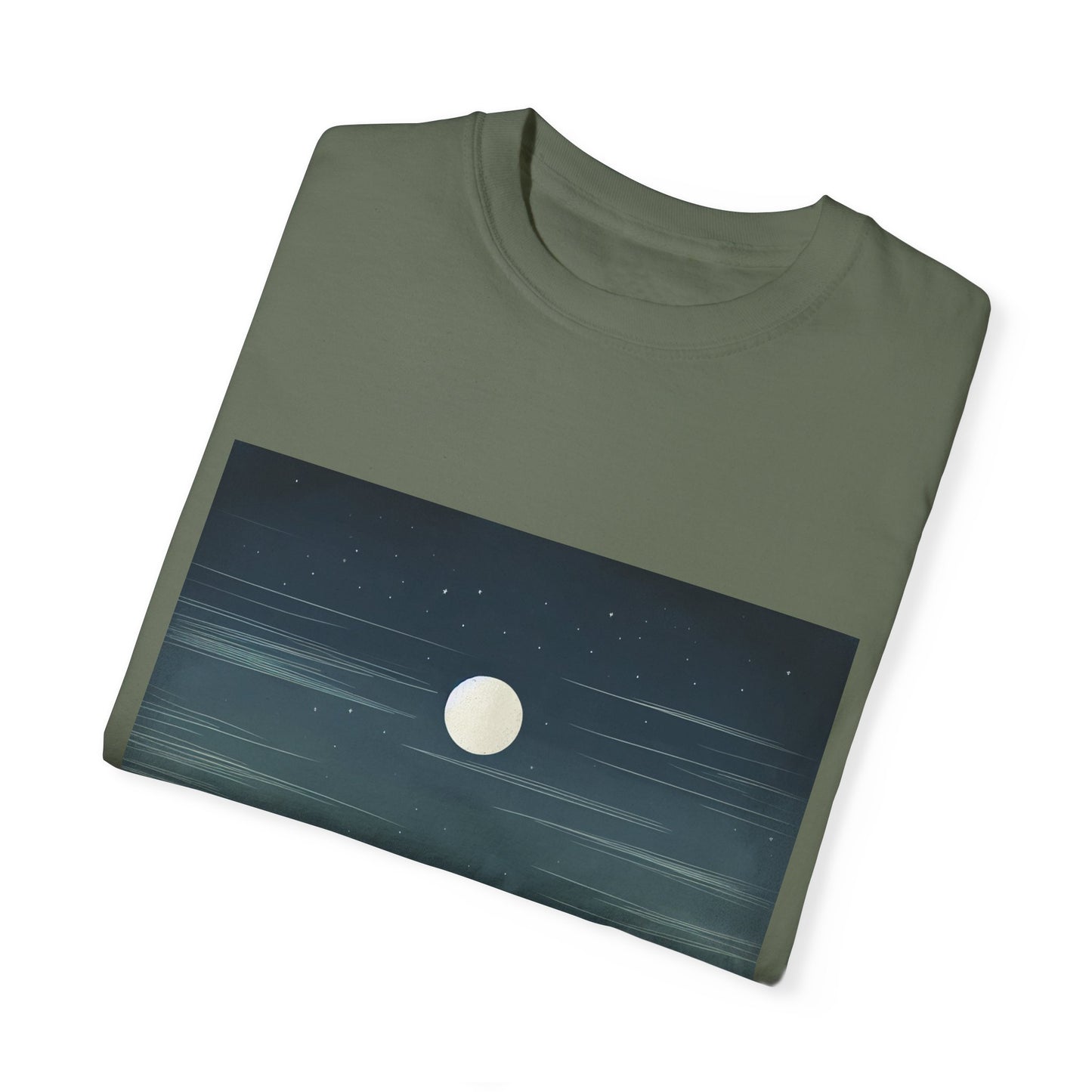 Moonlit Mountains Unisex Garment-Dyed T-shirt | Nature-Inspired Style for Adventurers