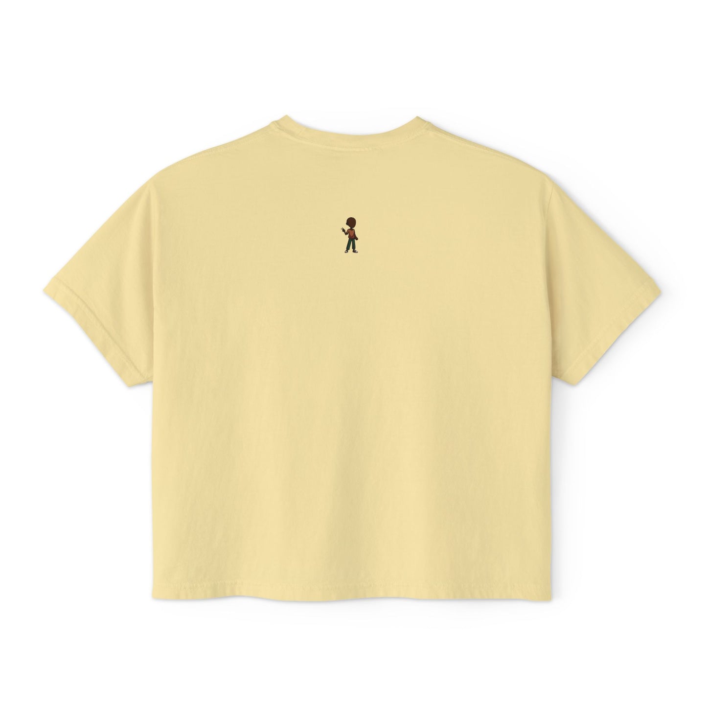 Stay Calm, Stay Focus Boxy Tee — Motivational Women's Crop Shirt