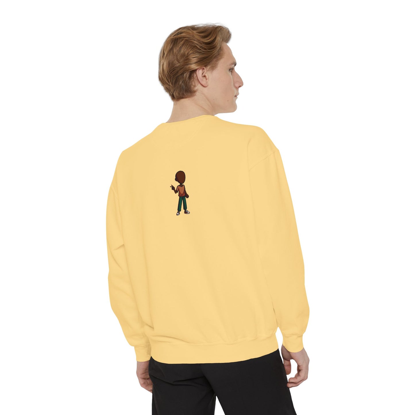 The Unflappable Man Sweatshirt — Retro Badge Graphic Crewneck
