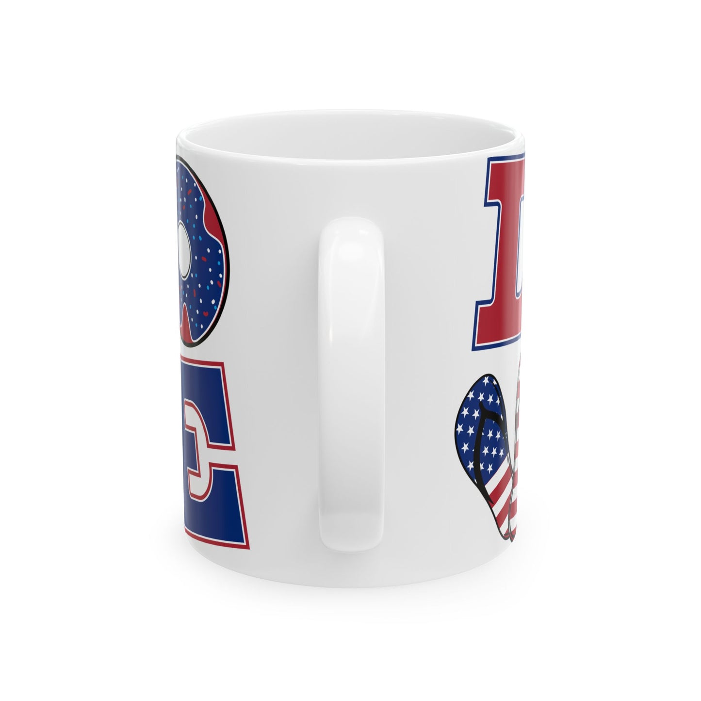 Patriotic Love Ceramic Mug - Celebrate with Fun Designs (11oz & 15oz)