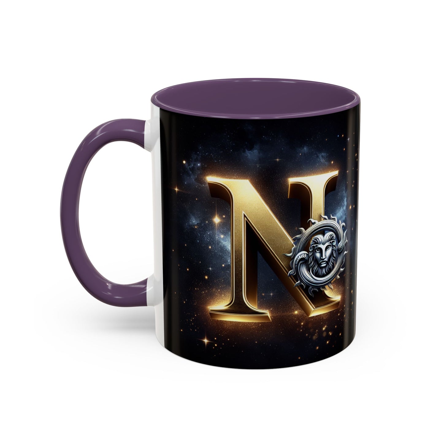 Personalized Zodiac Lion Accent Coffee Mug - Astrology Gift