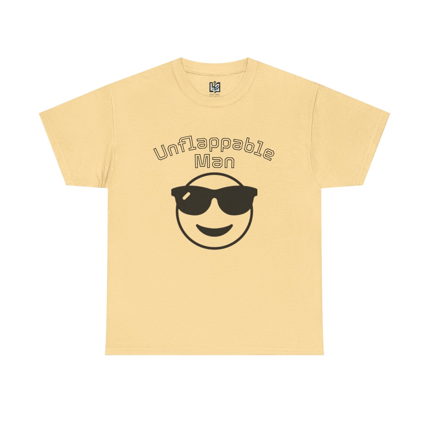 Unflappable Man Unisex Heavy Cotton Tee, Cool Graphic T-Shirt for Men, Perfect Gift for Birthdays, Casual Wear, Outdoor Activities