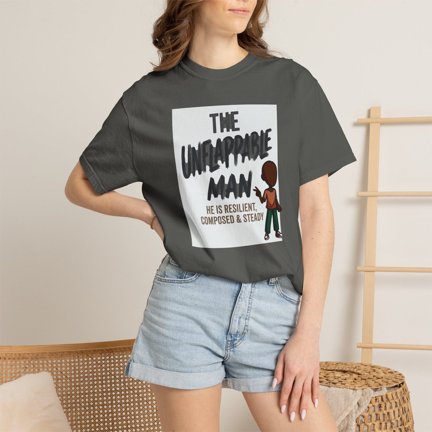 The Unflappable Man T-Shirt — Resilient & Composed Graphic Tee