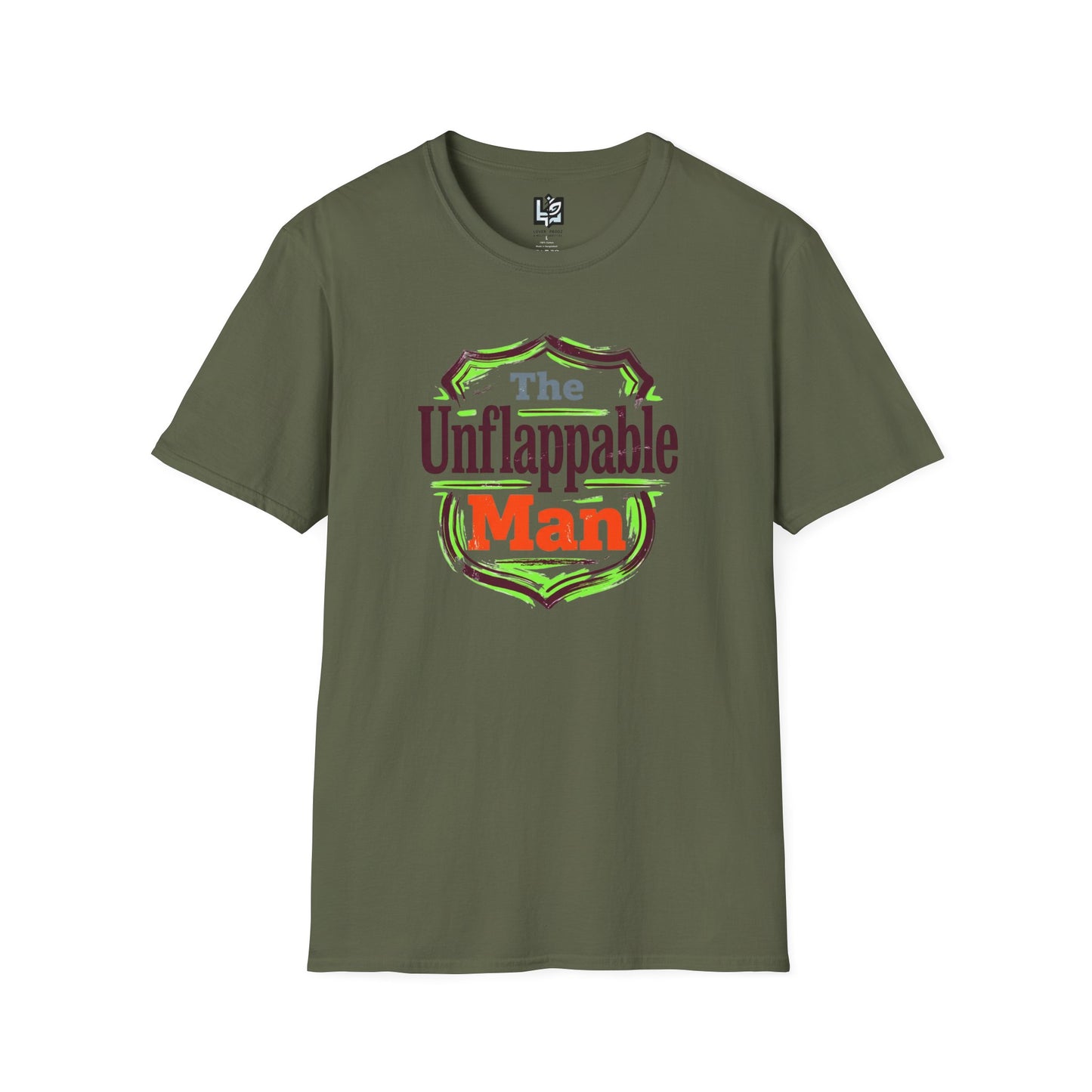 The Unflappable Man T-Shirt — Funny Retro Badge Graphic Tee