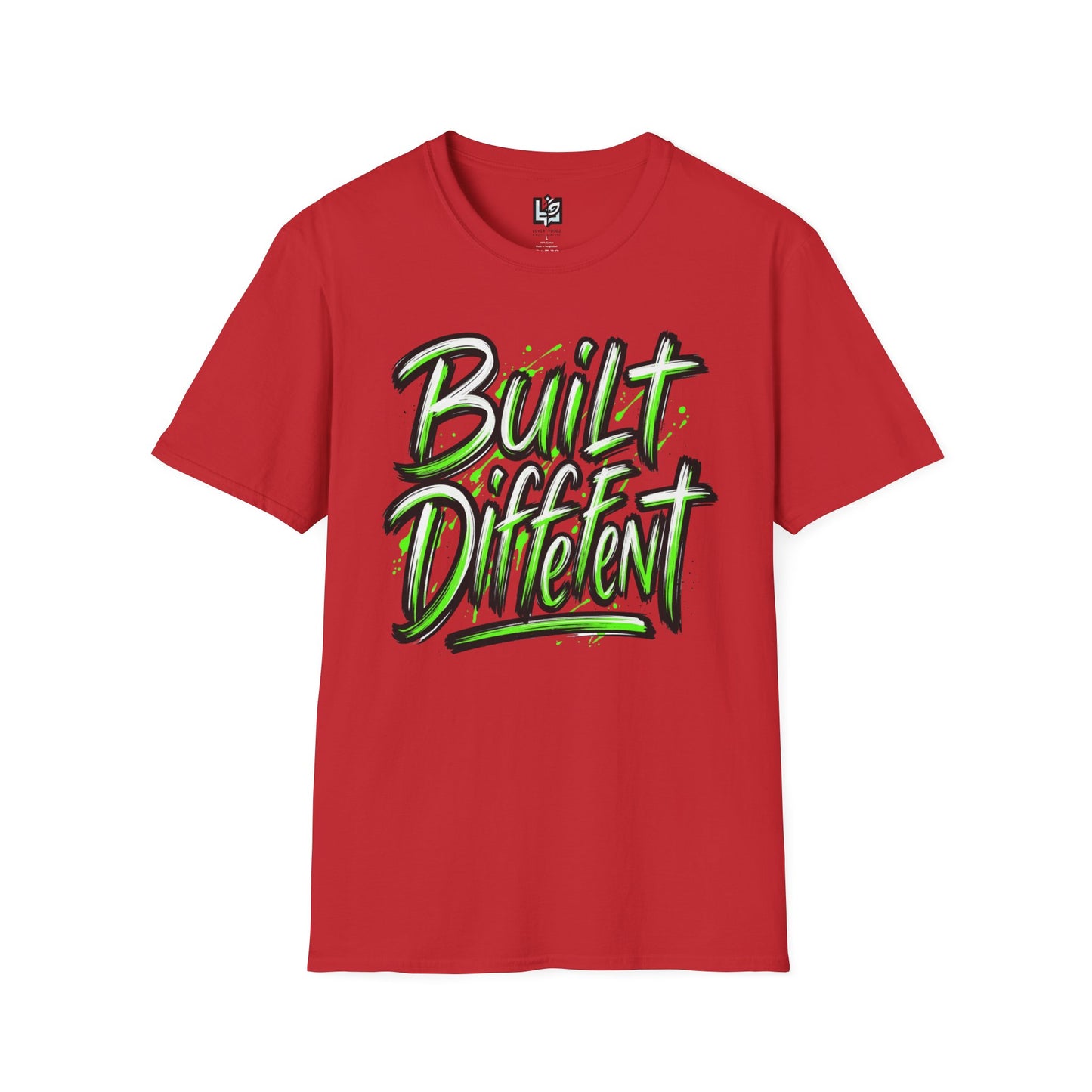 Built Different T-Shirt — Bold Neon Graffiti Tee