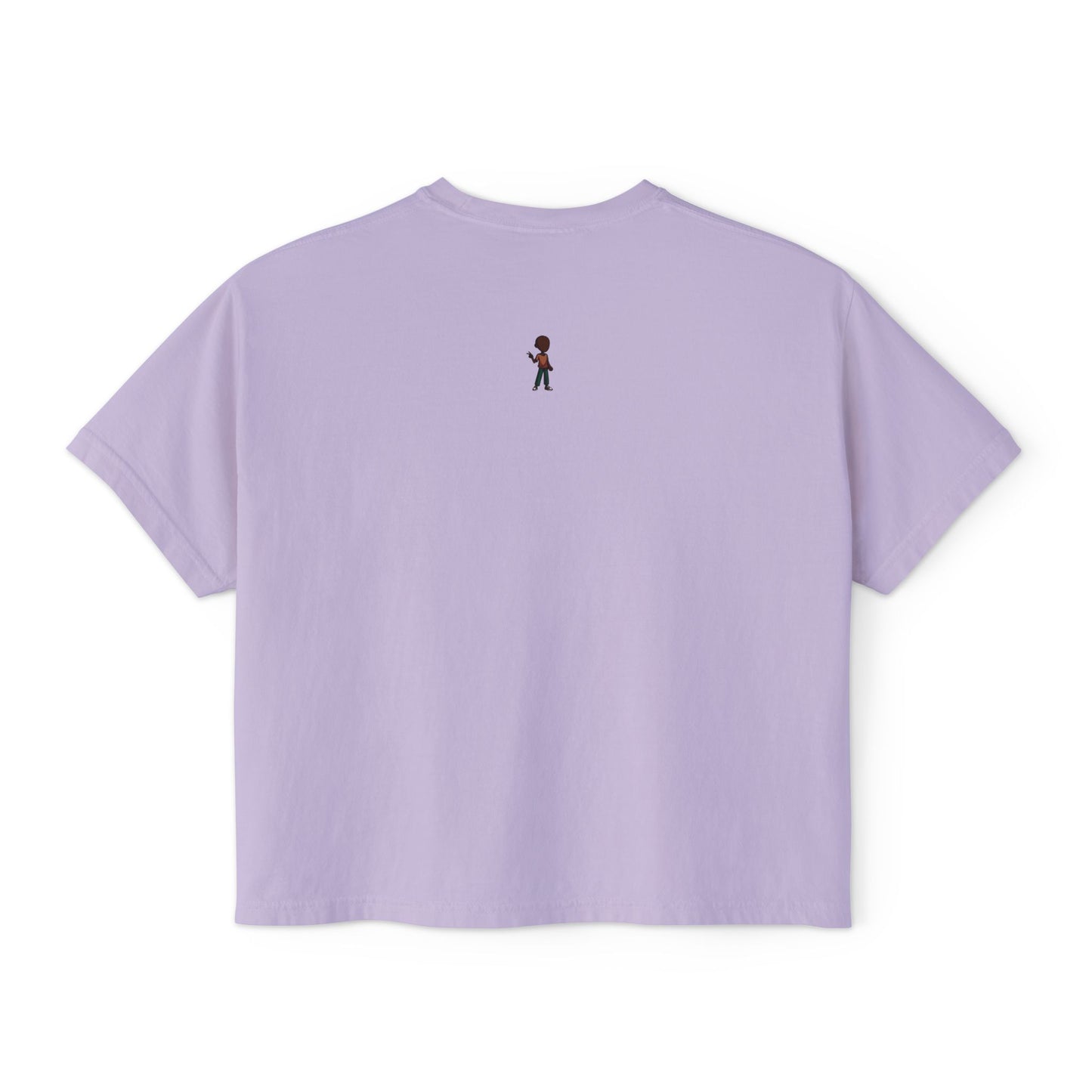 Stay Calm, Stay Focus Boxy Tee — Motivational Women's Crop Shirt