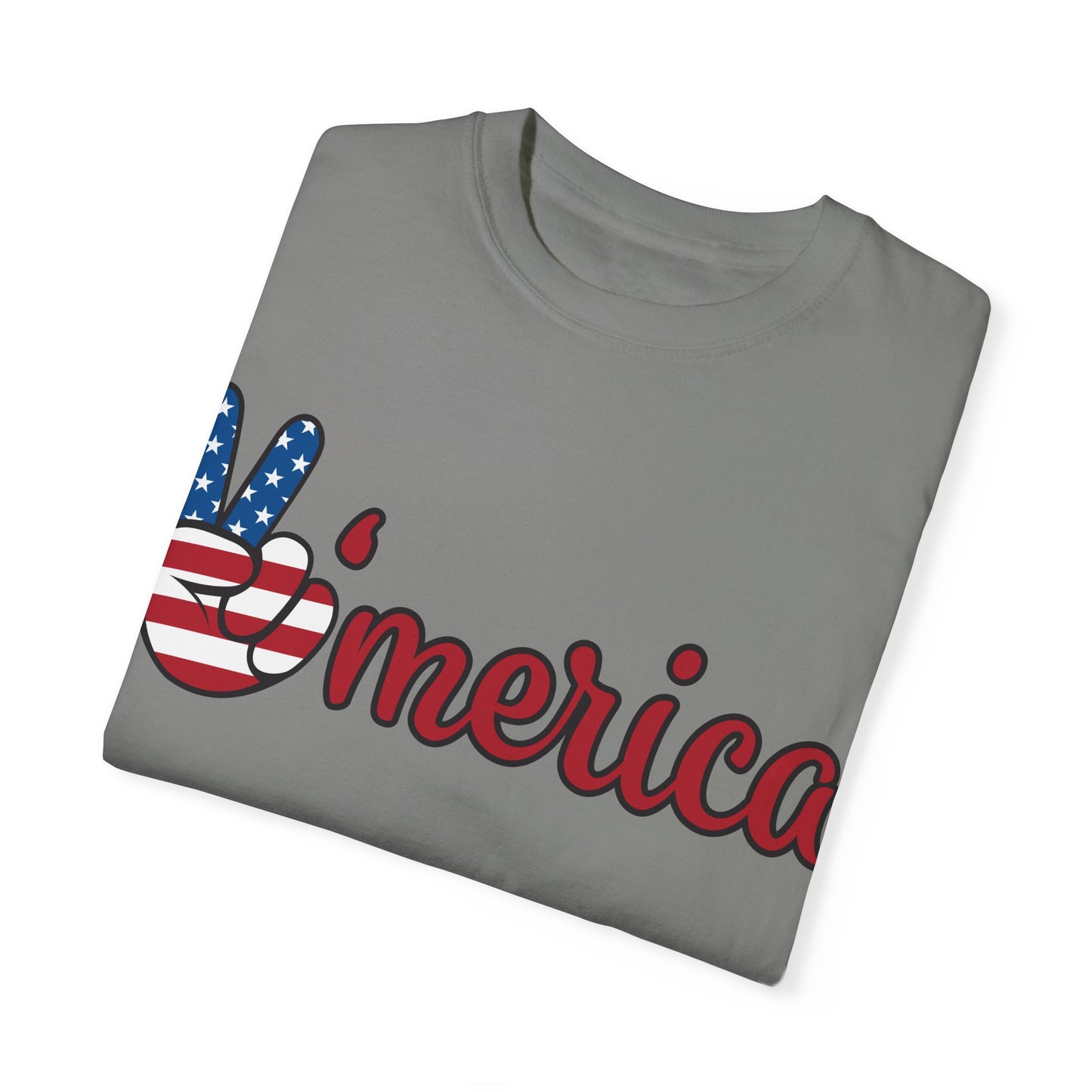 'Peace' Americana Unisex Garment-Dyed T-Shirt - Celebrate Freedom & Unity