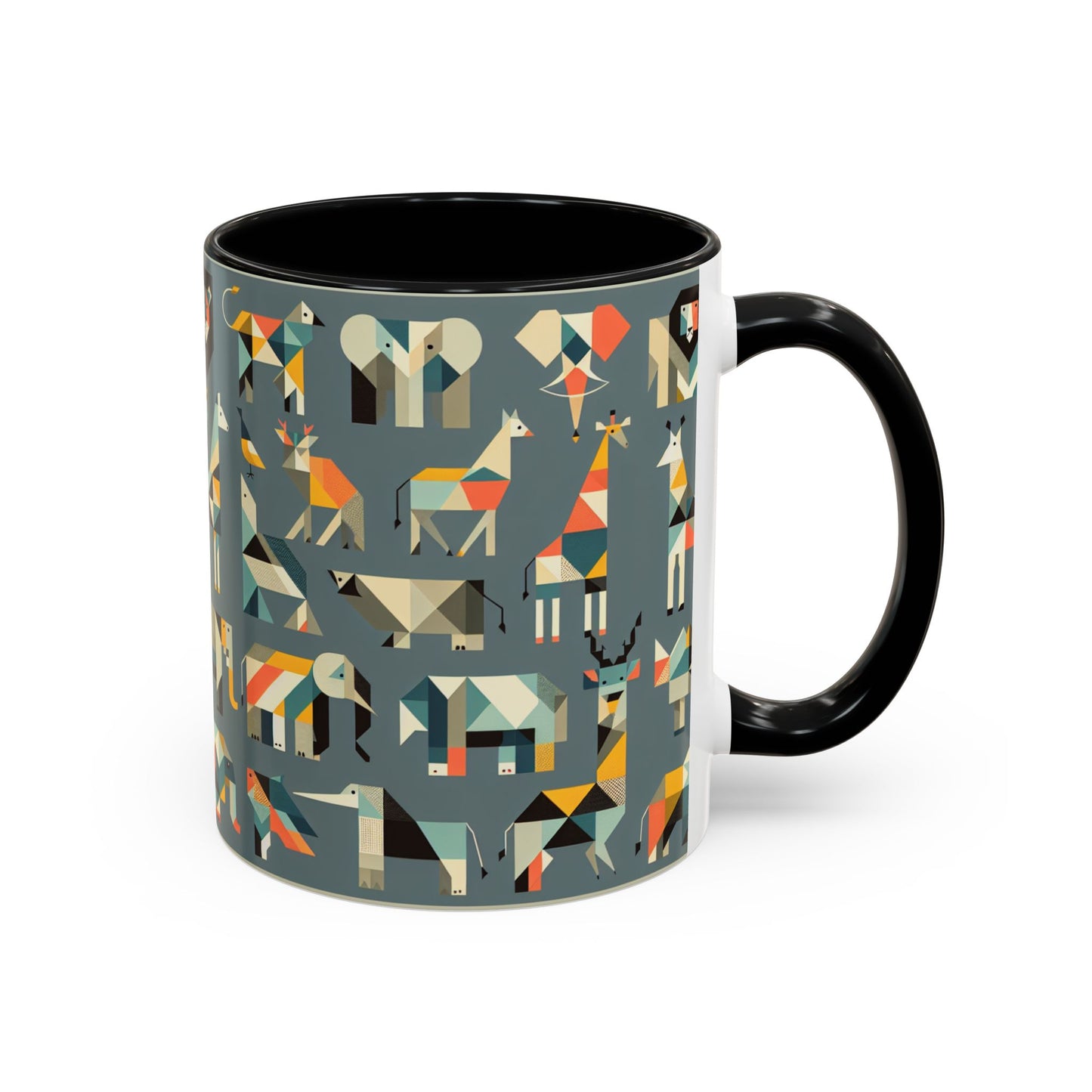 Colorful Animal Print Accent Coffee Mug - Unique 11/15oz Ceramic Cup for Nature Lovers