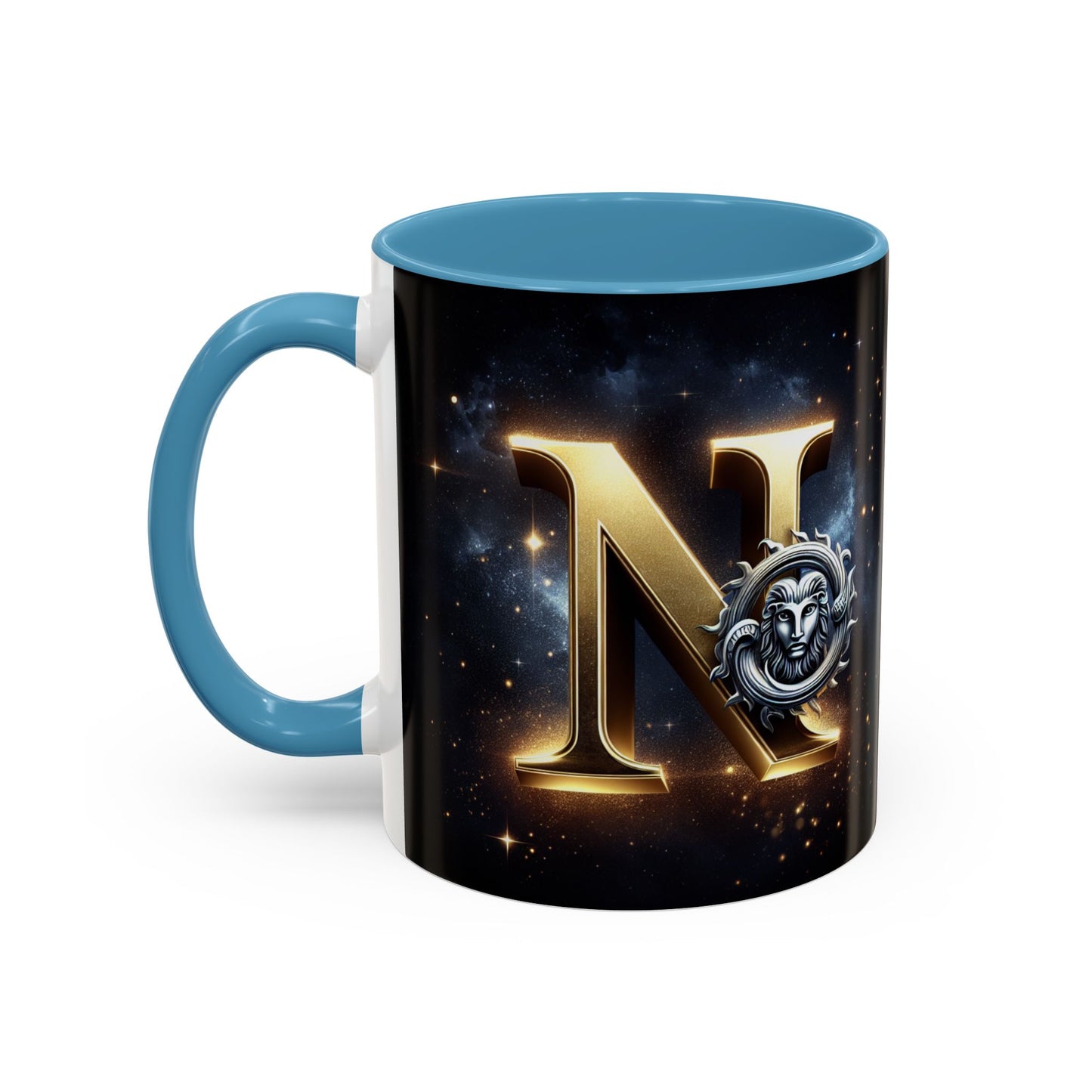 Personalized Zodiac Lion Accent Coffee Mug - Astrology Gift