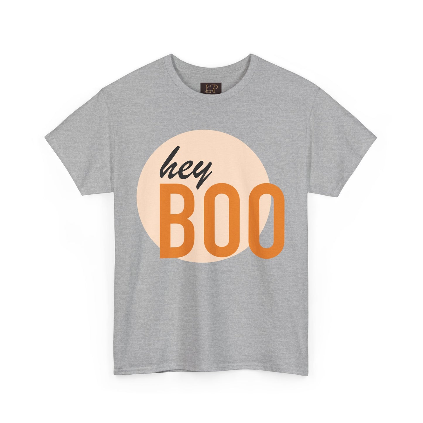Hey Boo Unisex Heavy Cotton Tee - Cute & Comfy Fall T-Shirt