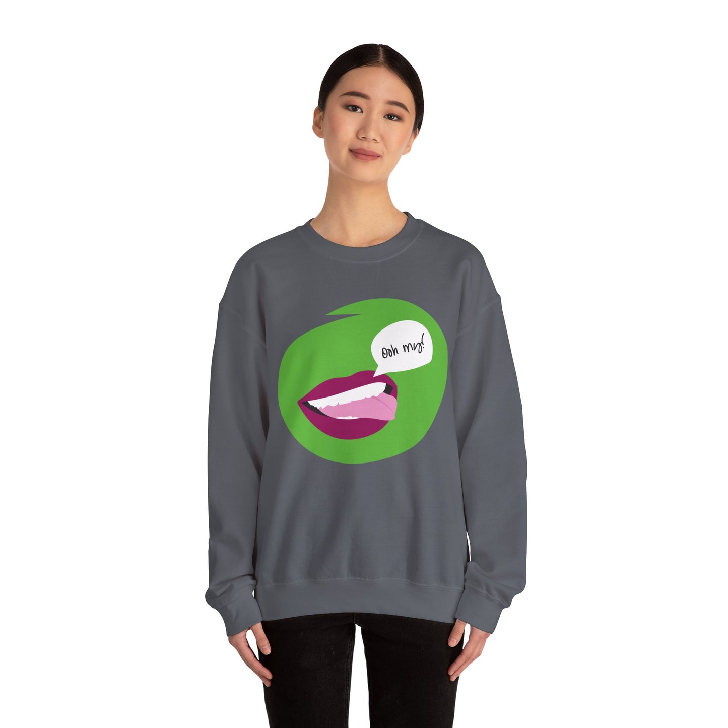 Playful 'Oh My!' Graphic Unisex Crewneck Sweatshirt