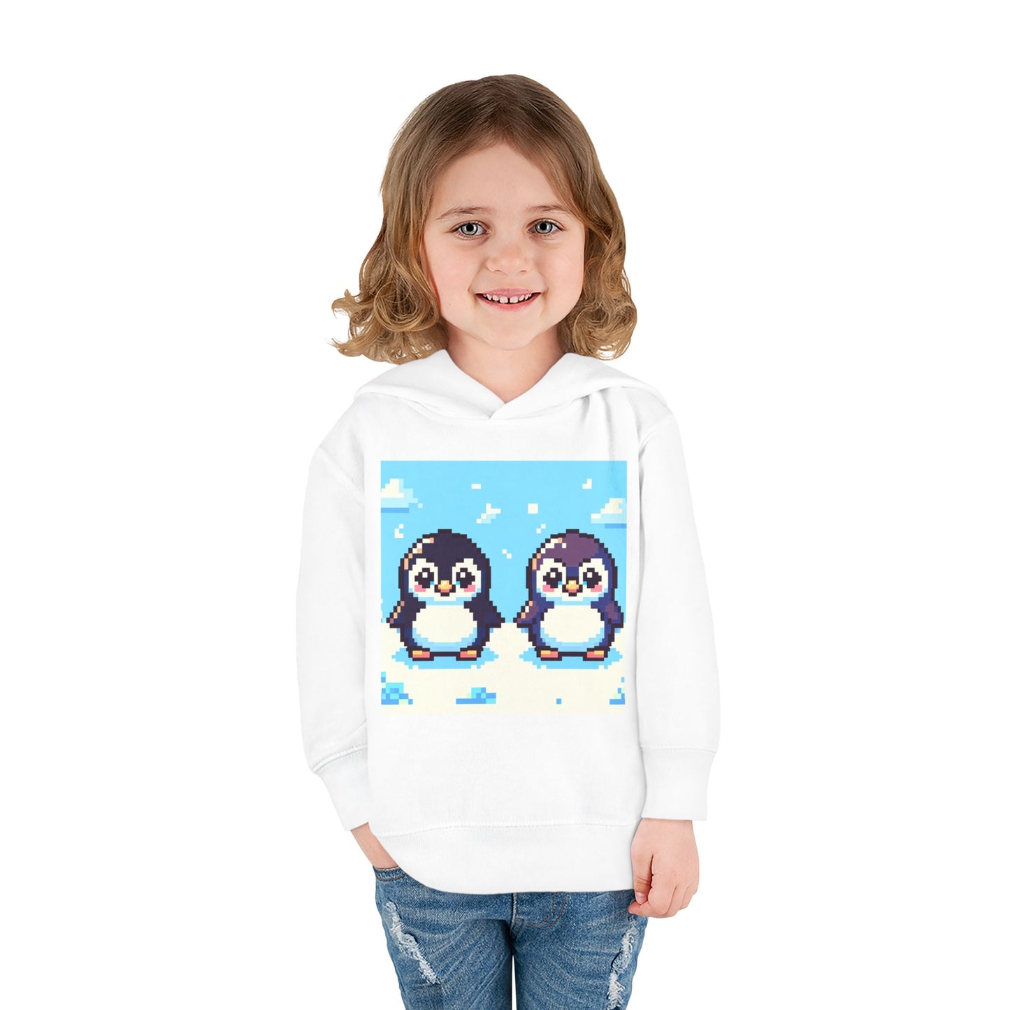 Cute Penguin Toddler Pullover Fleece Hoodie - Perfect for Winter Playtime