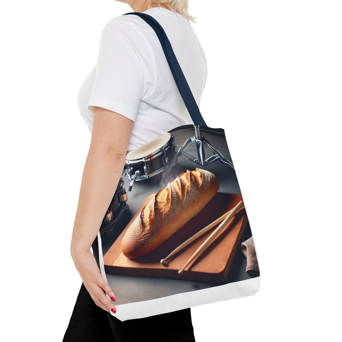 Bread & Drums Tote Bag – Perfect for Food Lovers & Musicians