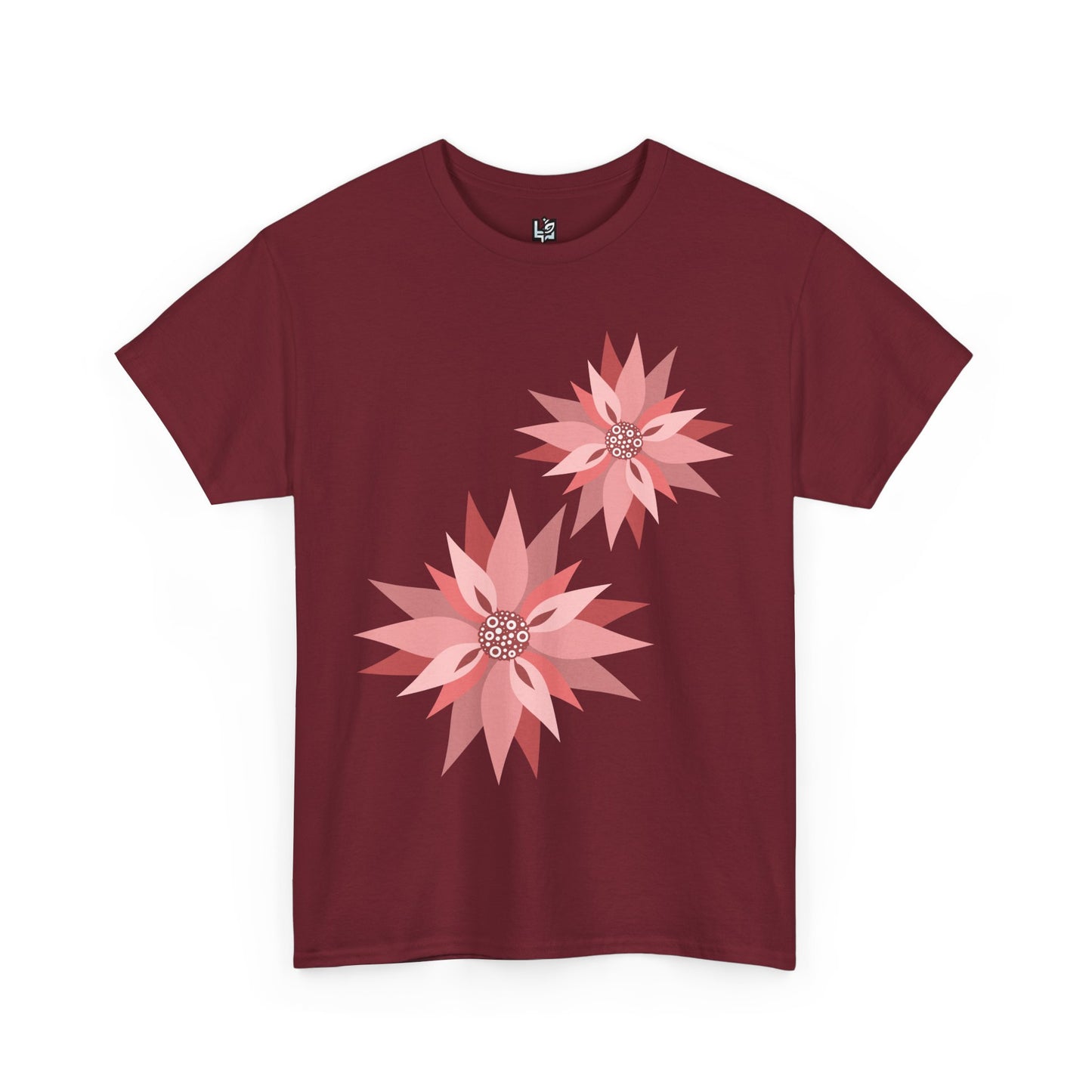 Floral Design Unisex Heavy Cotton Tee - Casual Comfort for Spring Celebrations