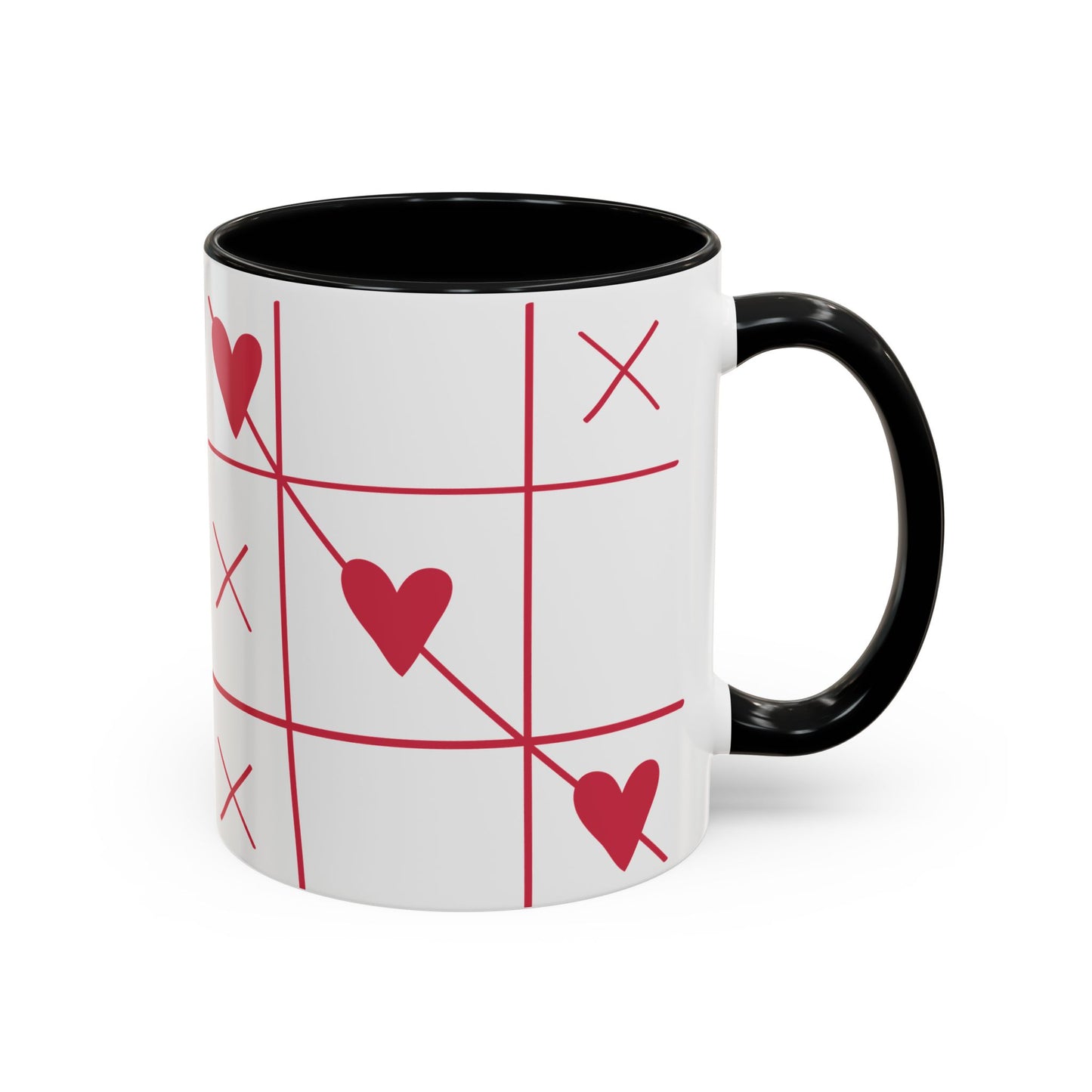 Love Tic Tac Toe Coffee Mug - Perfect for Valentine's Day and Romantic Moments