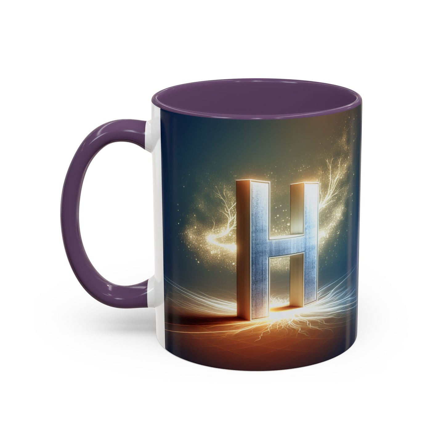 Stunning Accent Coffee Mug with Abstract Letter Design