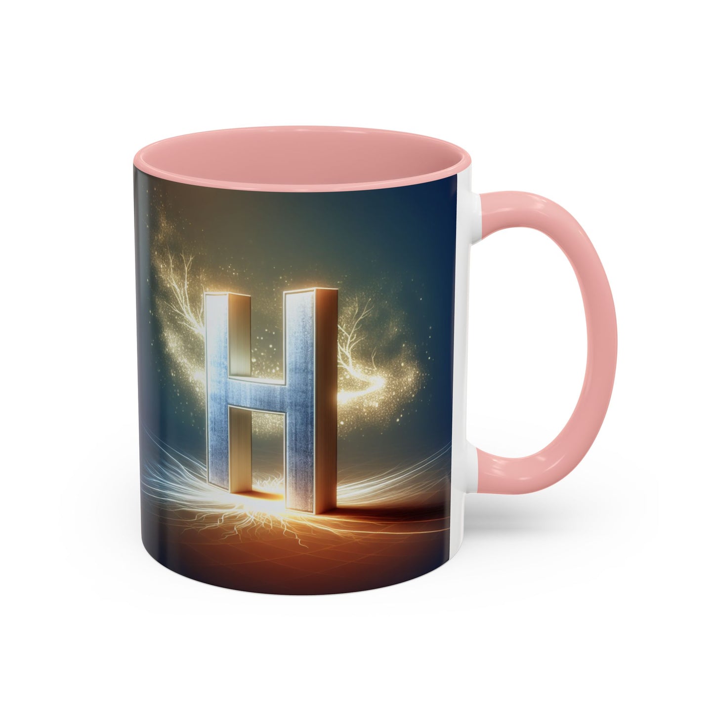 Stunning Accent Coffee Mug with Abstract Letter Design