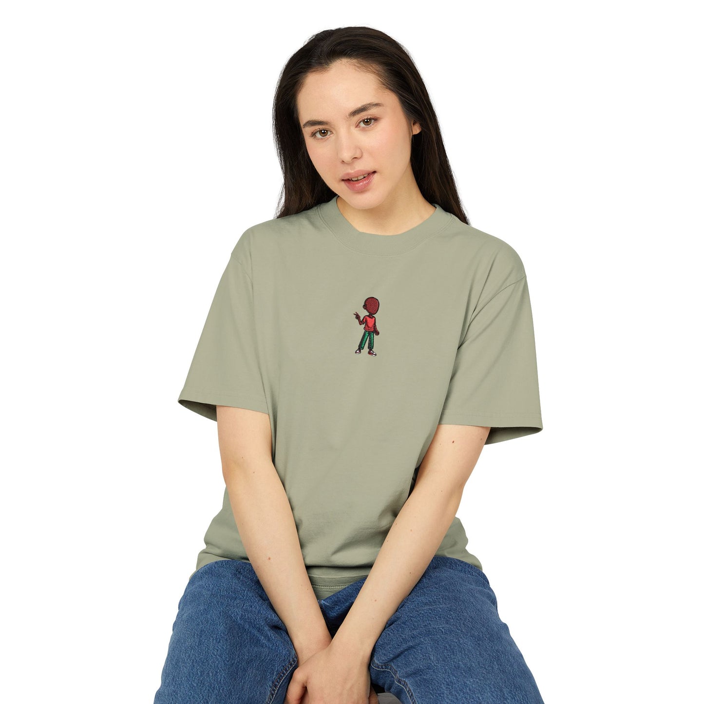 Graphic Tee — Small Red Skateboarder Chest Design