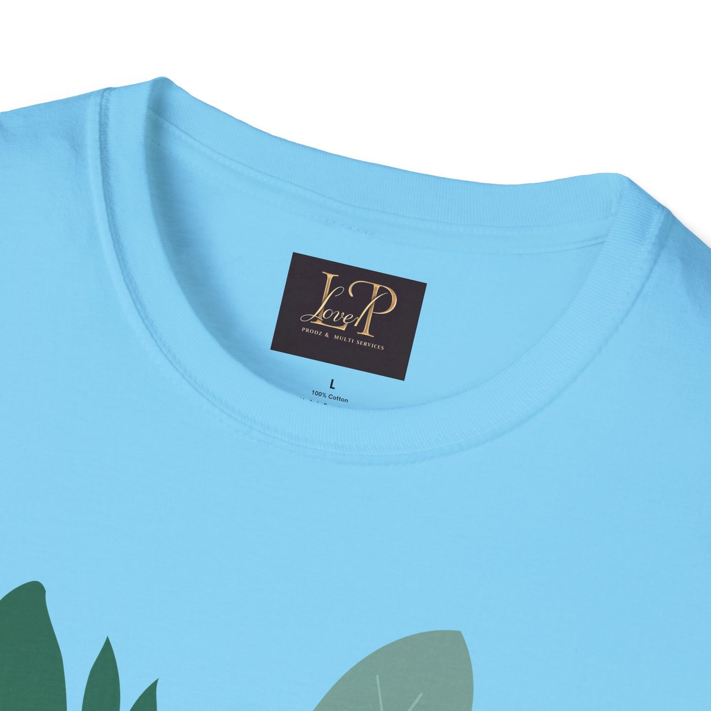Chic Botanical Portrait T-Shirt for Nature Lovers