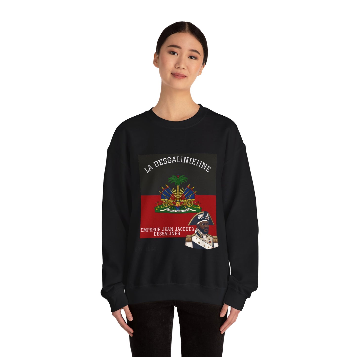 Haitian Heritage Crewneck Sweatshirt, Unisex Sweatshirt, Casual Streetwear, Gifts for Him, Gifts for Her, Cultural Pride Apparel