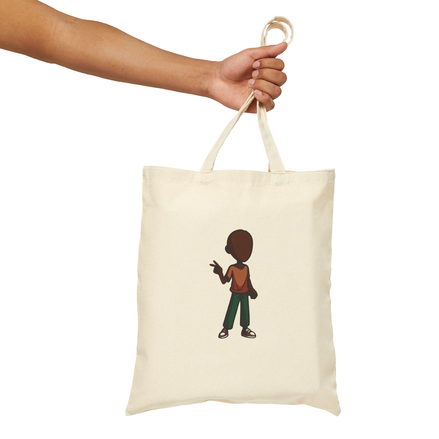 Canvas Tote Bag — Minimal Cartoon Kid Illustration Eco Shopper