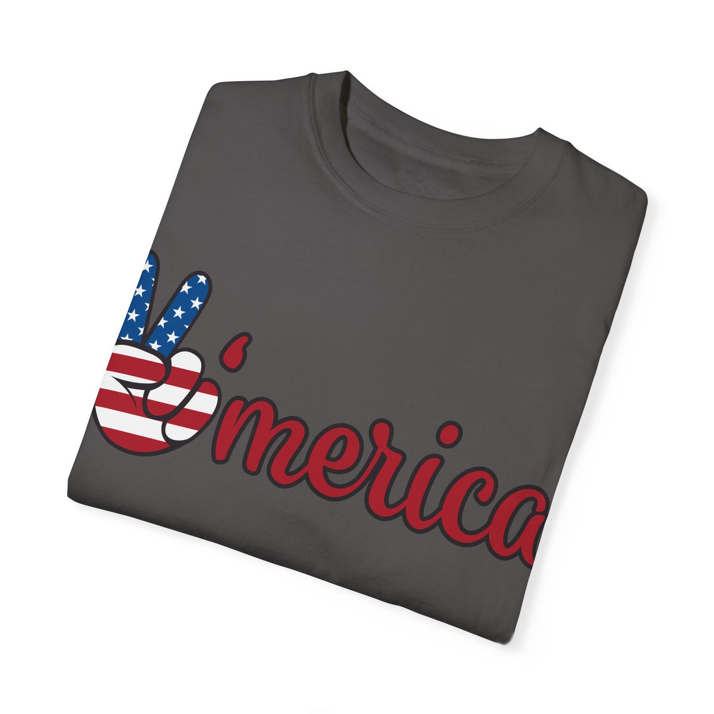 'Peace' Americana Unisex Garment-Dyed T-Shirt - Celebrate Freedom & Unity