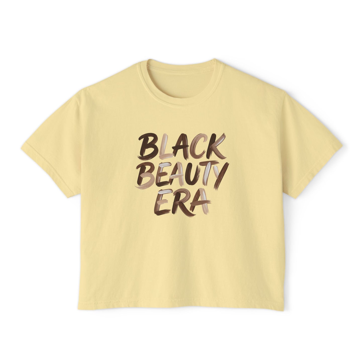 Black Beauty Era Boxy Tee — Women's Empowerment Graphic Shirt