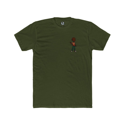 Minimalist Basketball Player Graphic Tee — Small Center Chest Design