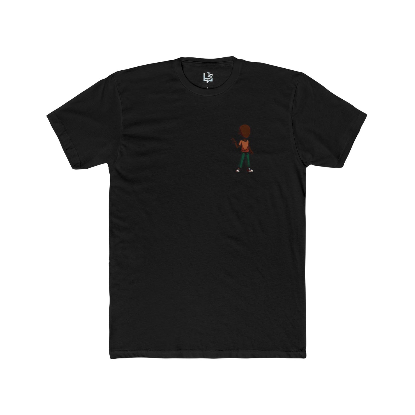 Minimalist Basketball Player Graphic Tee — Small Center Chest Design