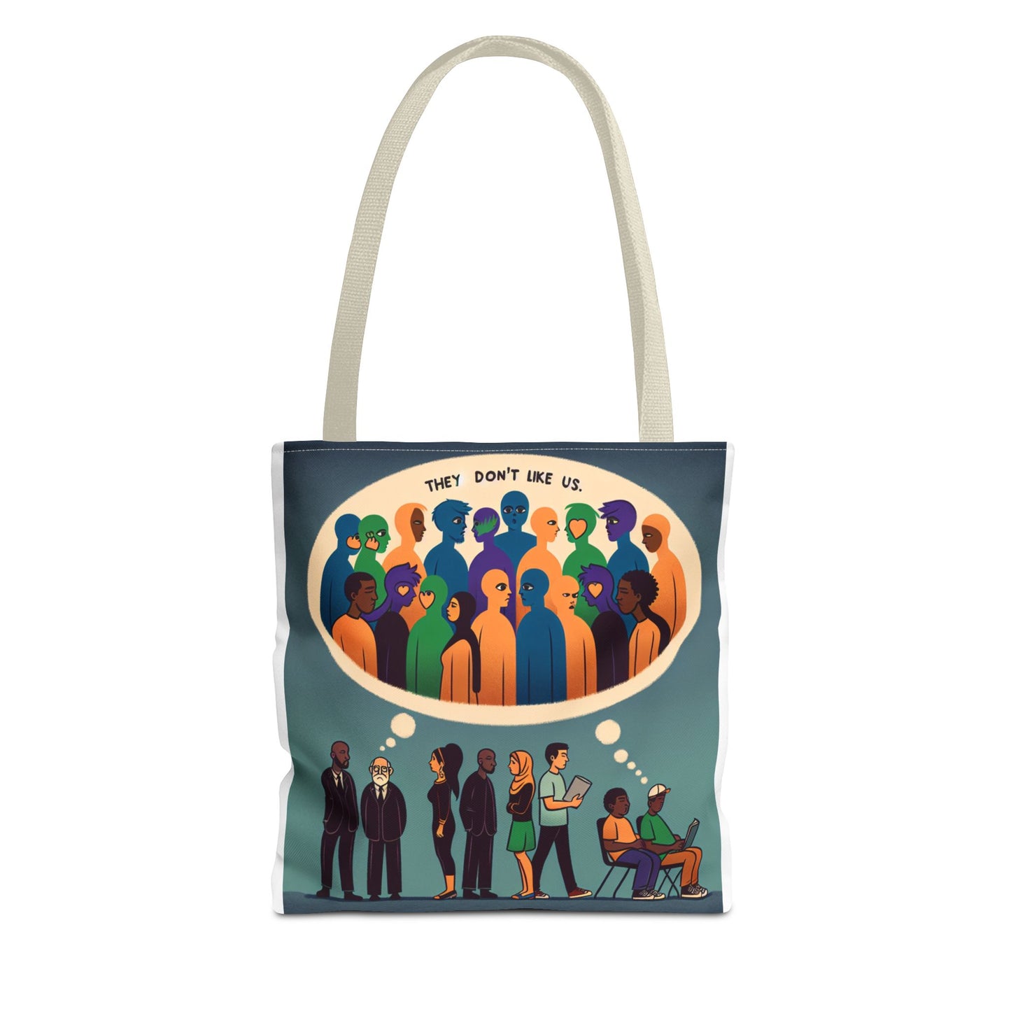 They Don’t Like Us Tote Bag | Unique Art for Thoughtful Minds